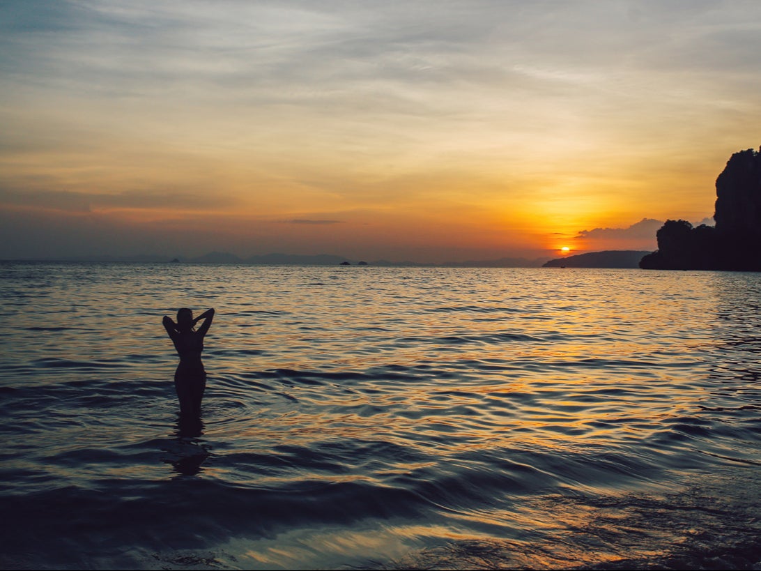 Swimming after the sun goes down hits different