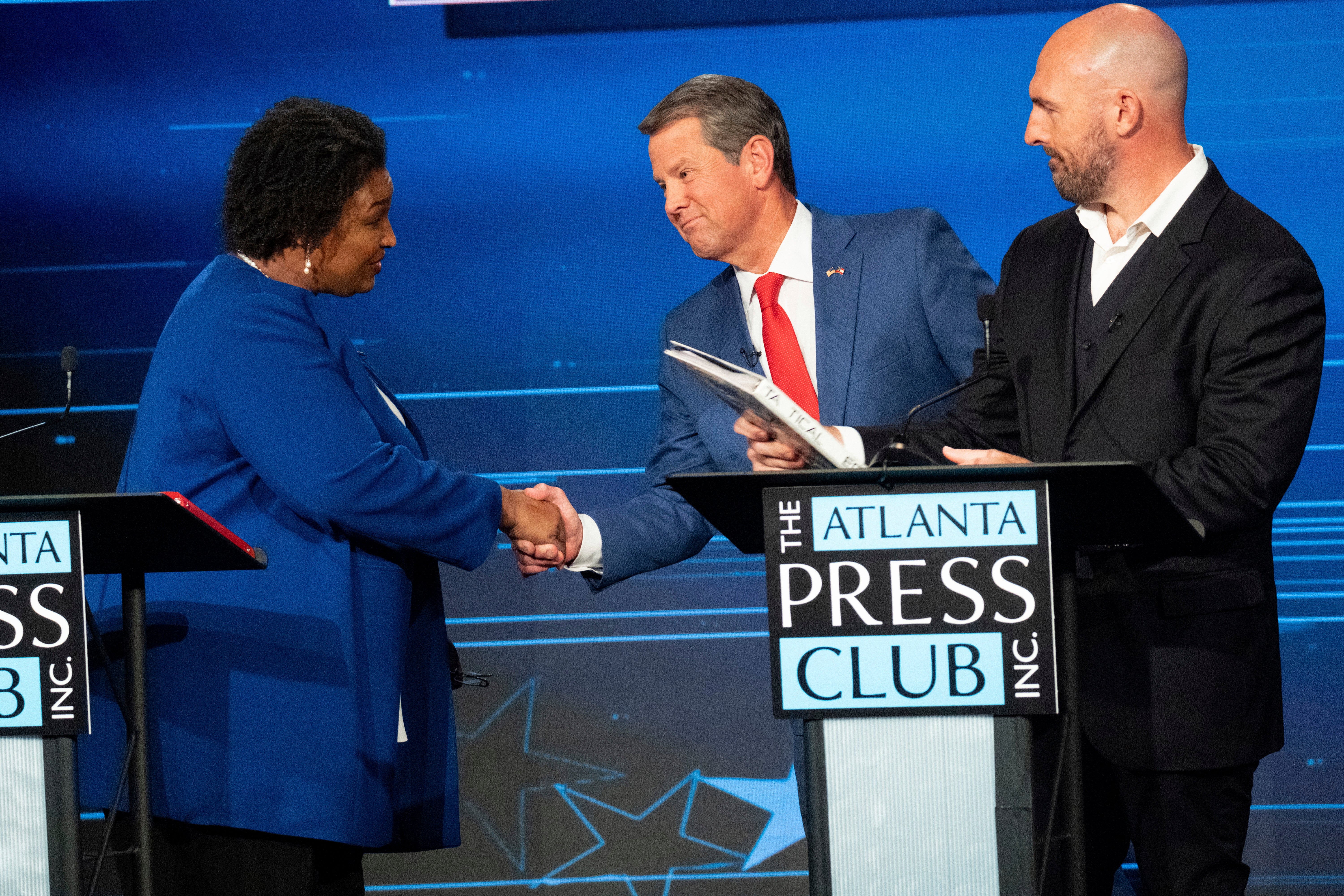 Stacey Abrams says she’s ‘on the right side of history’ in rematch against Georgia governor Brian Kemp