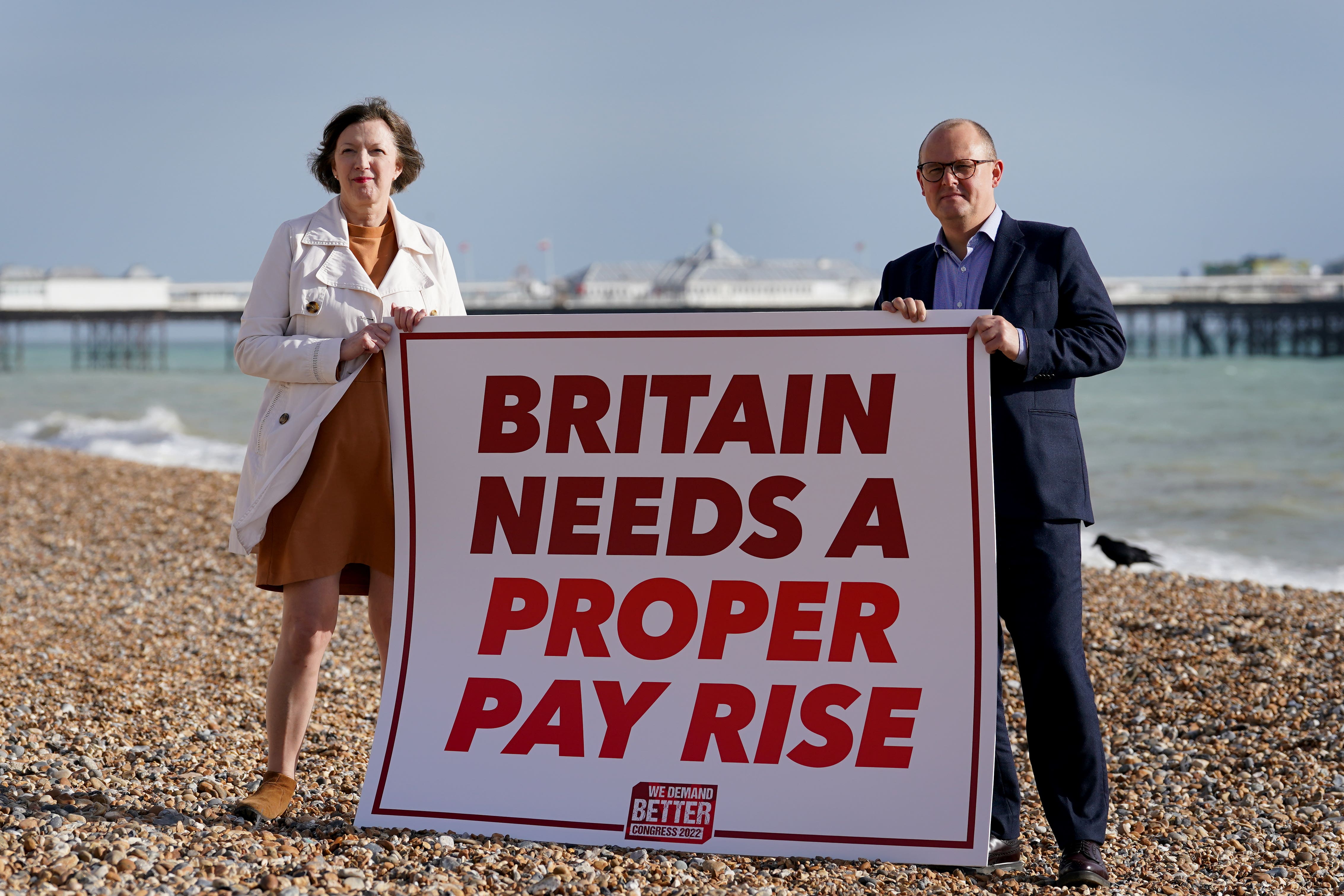 TUC General Secretary Frances O’Grady with TUC Deputy General Secretary Paul Nowak (Gareth Fuller/PA)