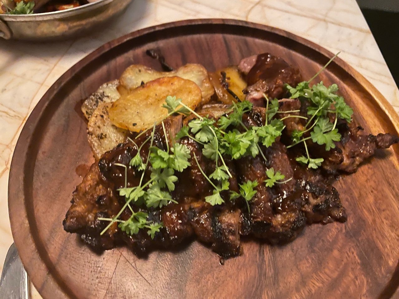 Glazed Iberican pork with potatoes