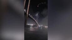 Video appears to show lit fireworks aimed at Just Stop Oil protesters occupying Dartford Crossing