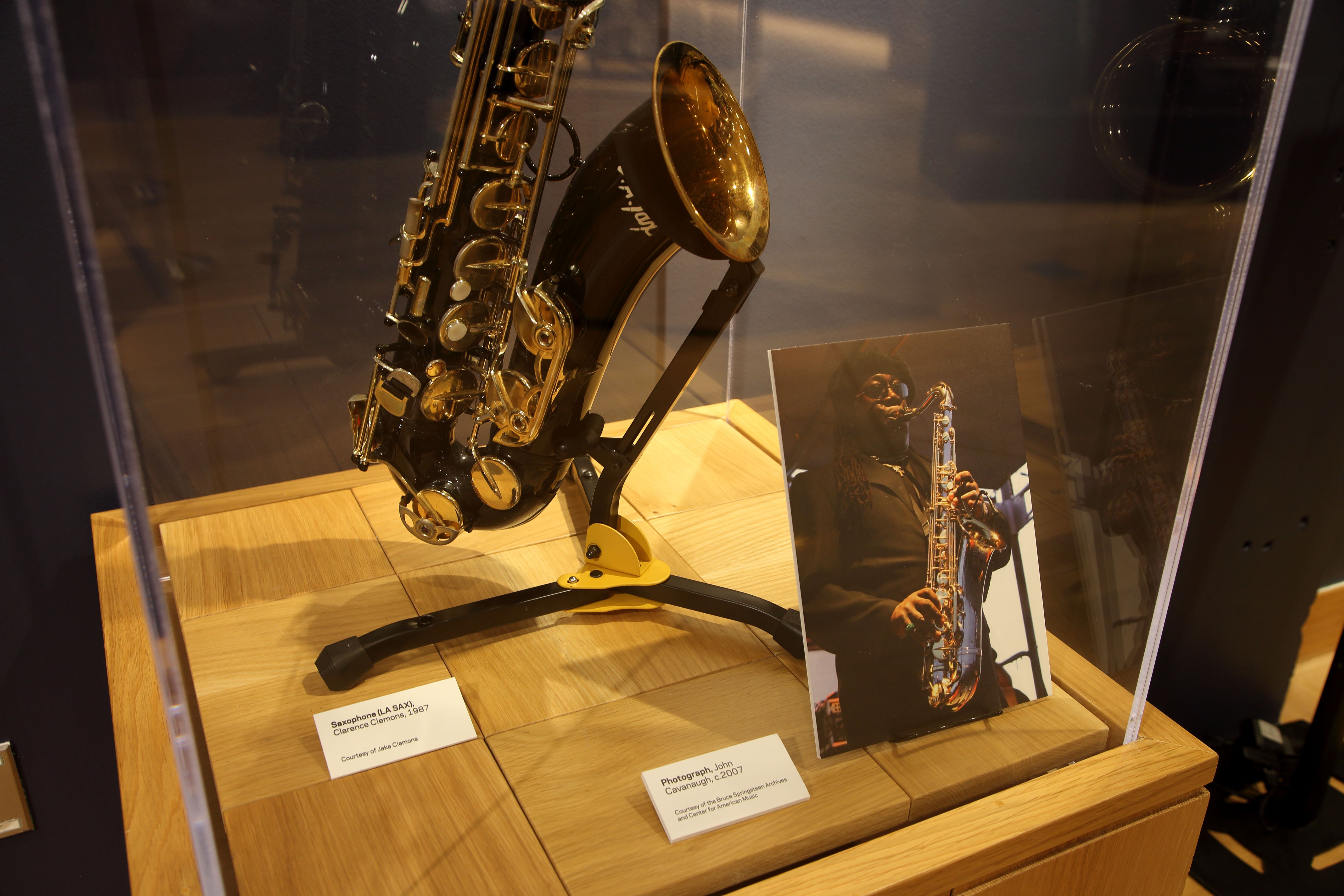 Clarence Clemons’ saxophone at ‘Bruce Springsteen Live!'