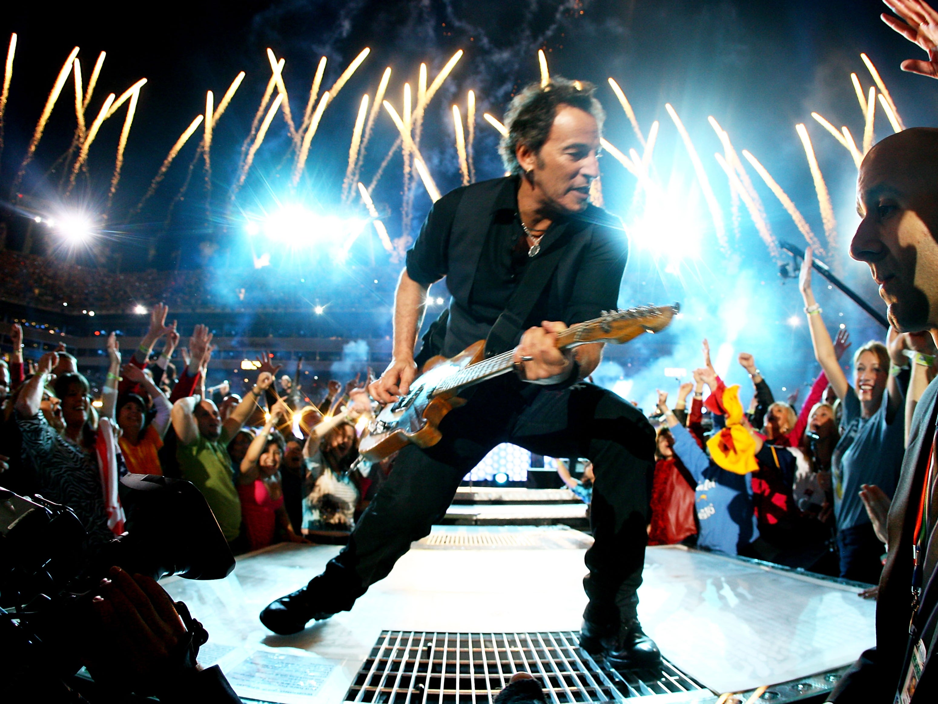 Springsteen and the E Street Band perform at the Super Bowl in 2009