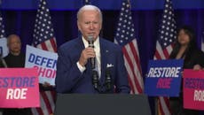 Biden pledges to codify Roe v Wade if Democrats control Congress