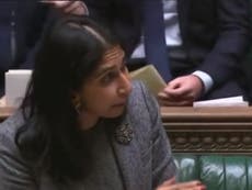 Home secretary Suella Braverman blames protest disruption on ‘tofu-eating wokerati’