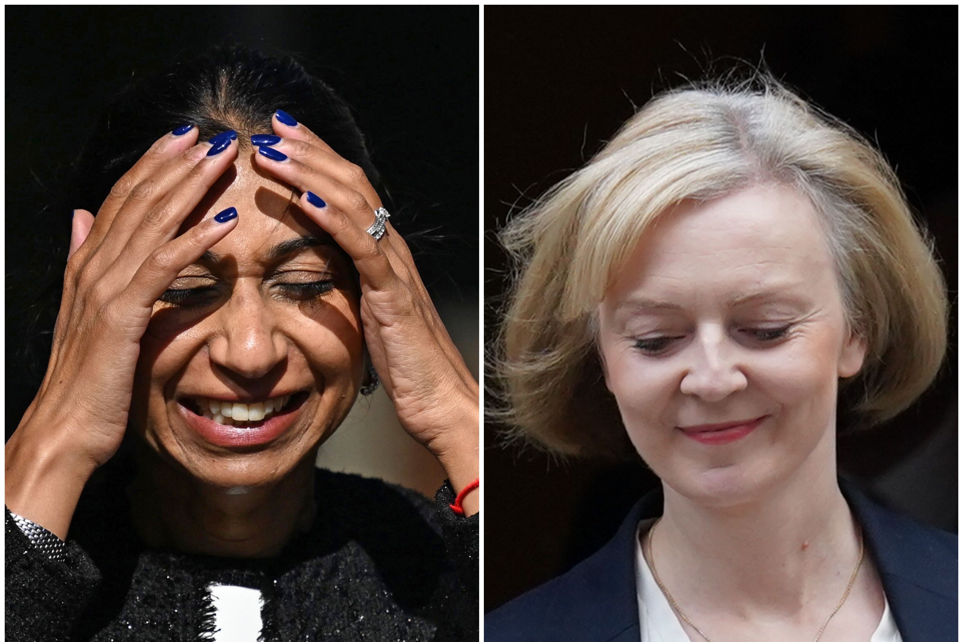 Suella Braverman and Liz Truss (Carl De Souza/Stefan Rousseau/PA)