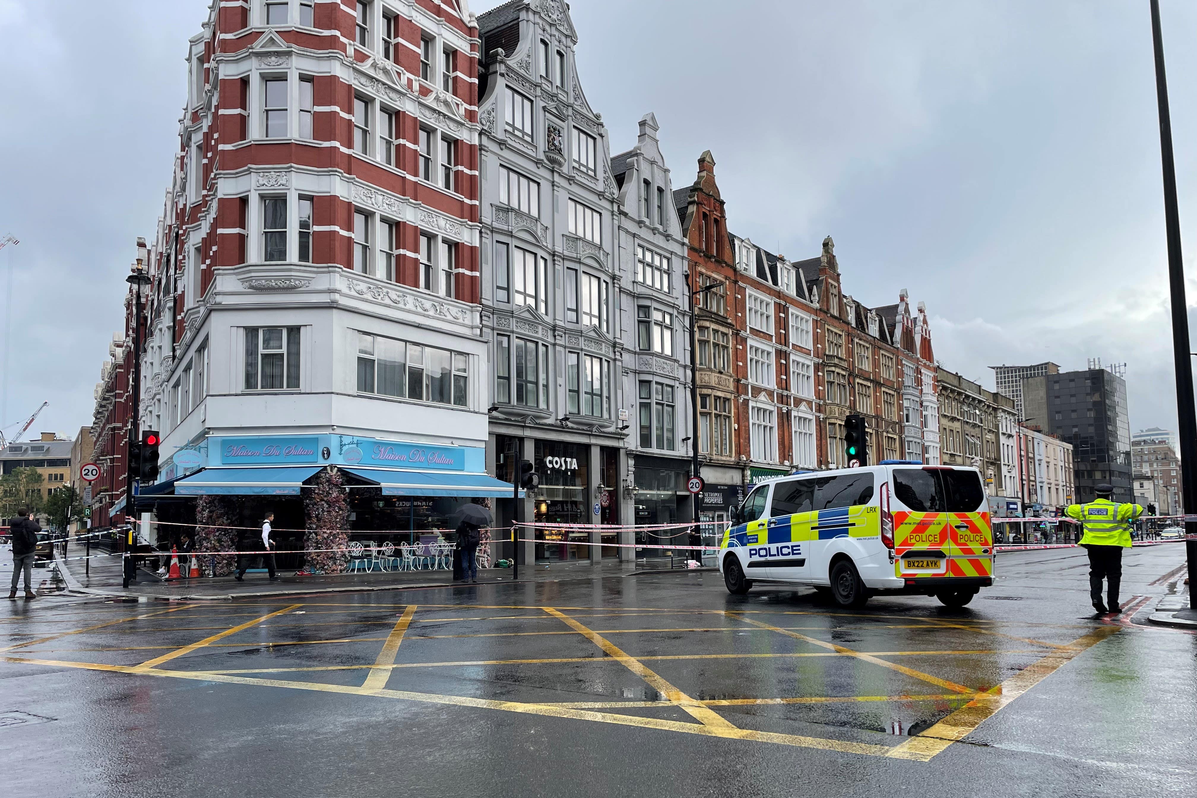 A woman was stabbed in an attack at a coffee shop in Edgware Road, west London, Met Police said (PA/ William Janes)