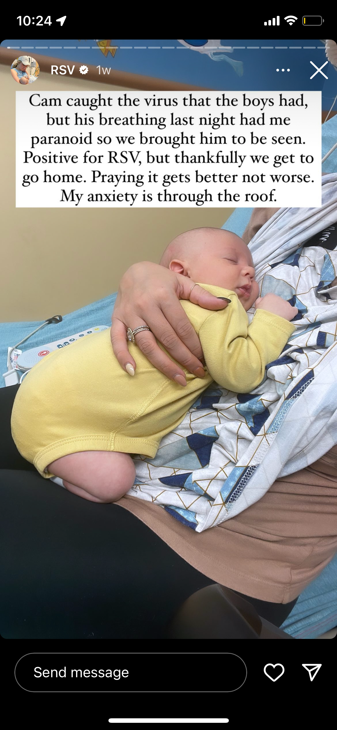 Parenting influencer shares infant’s struggle with RSV