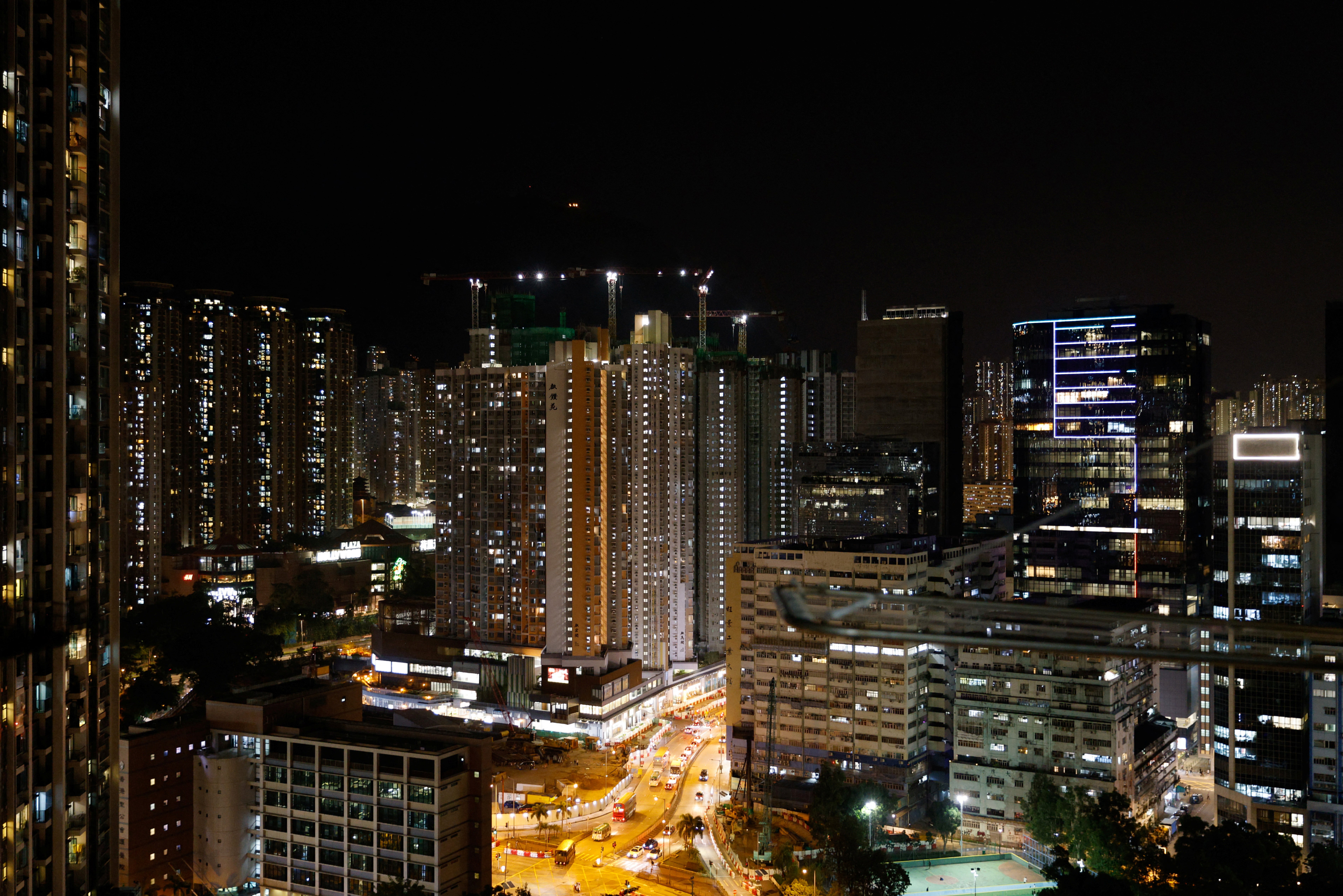 Residential buildings outside Jesse Yu’s childhood home in Hong Kong