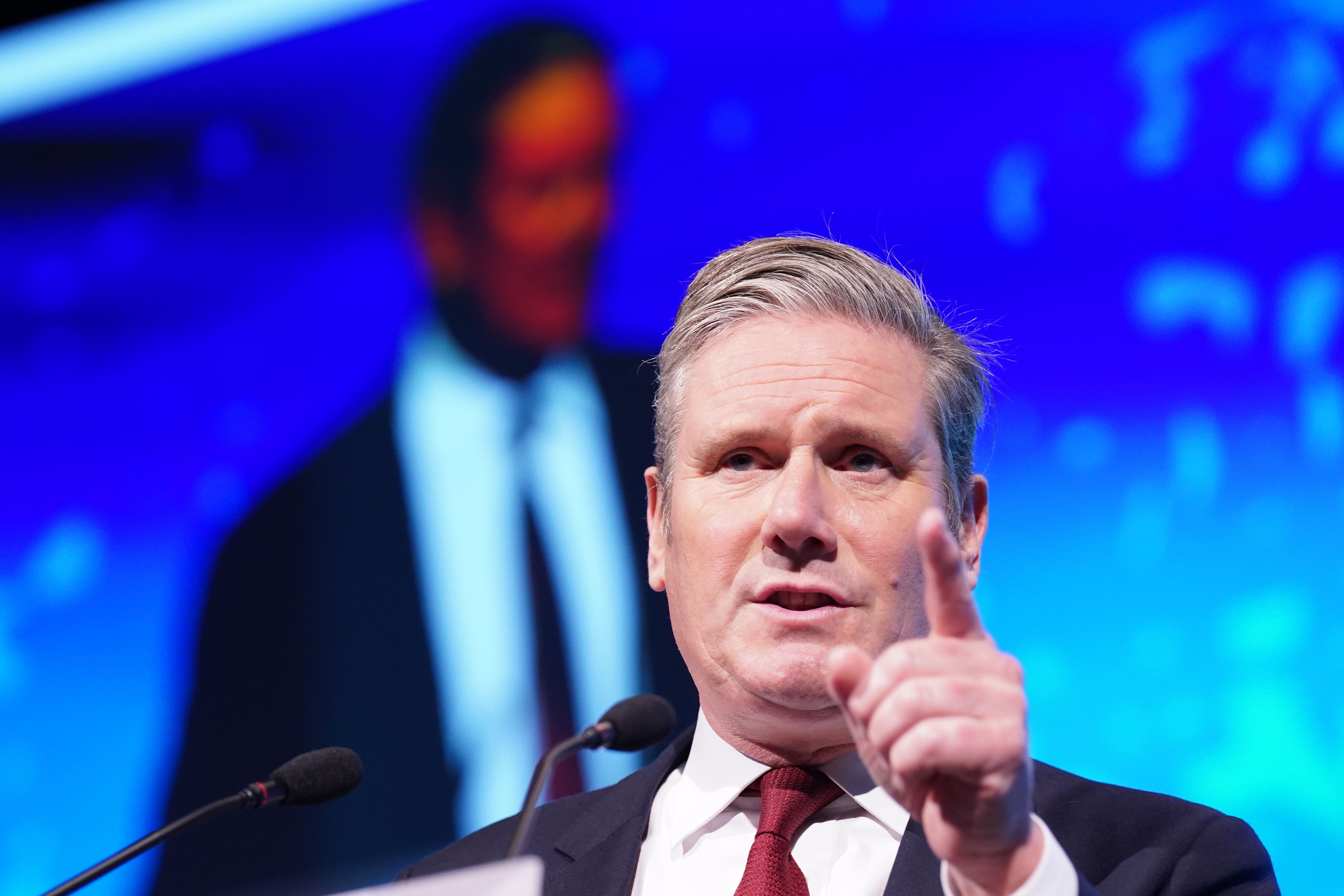 Labour leader Sir Keir Starmer speaking at the TUC congress (Stefan Rousseau/PA)