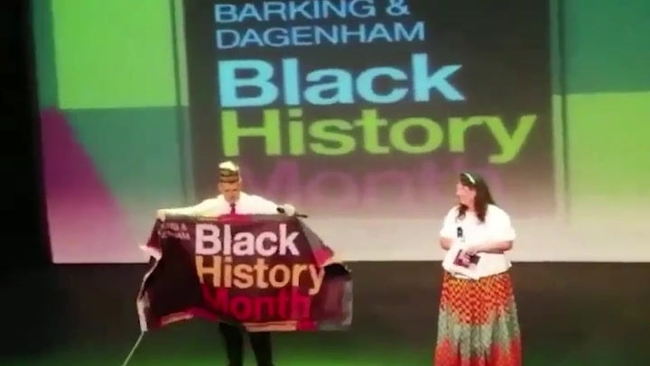 Footage of the incident at the Black History Month event emerged this week