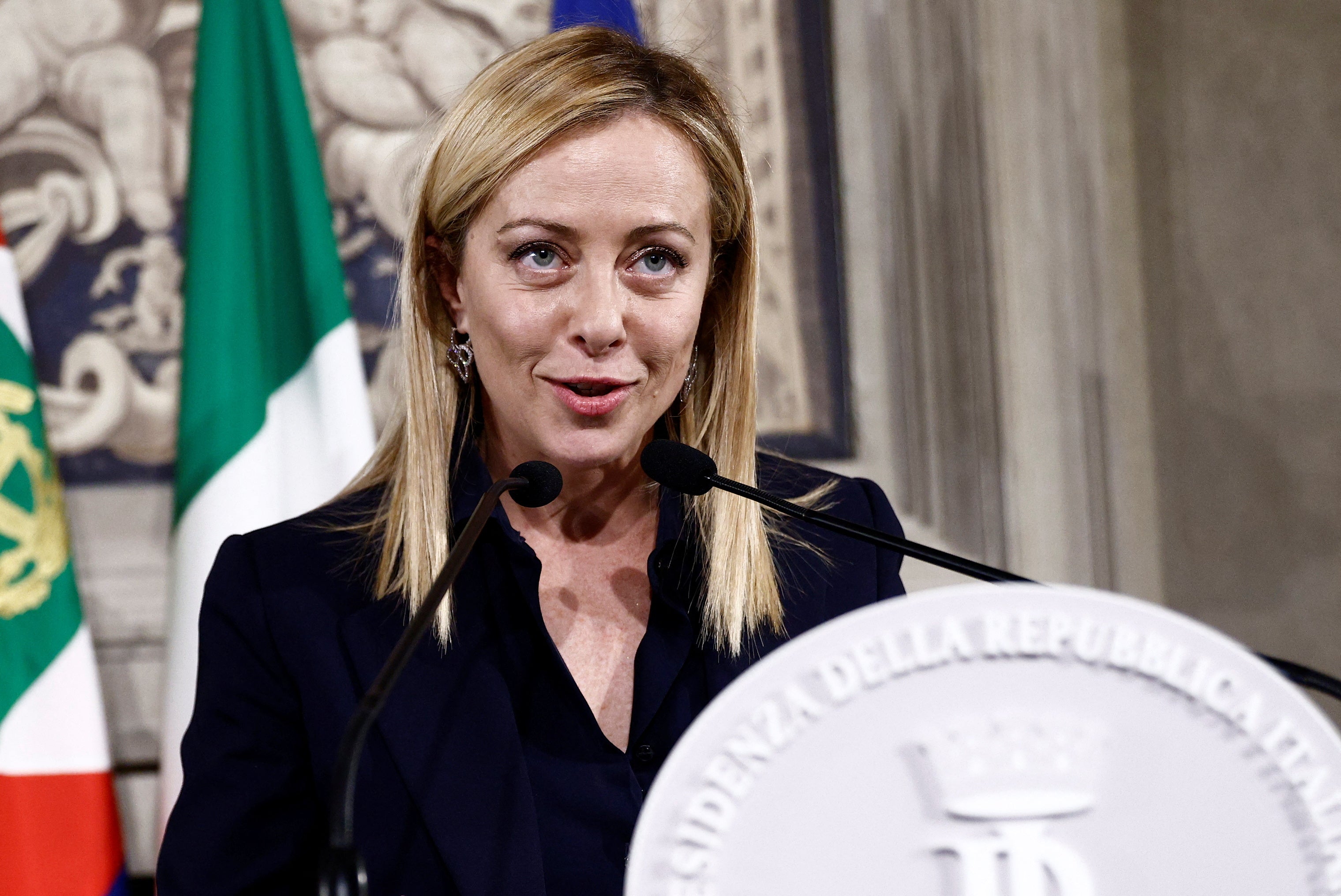 Italy's newly appointed Prime Minister Giorgia Meloni