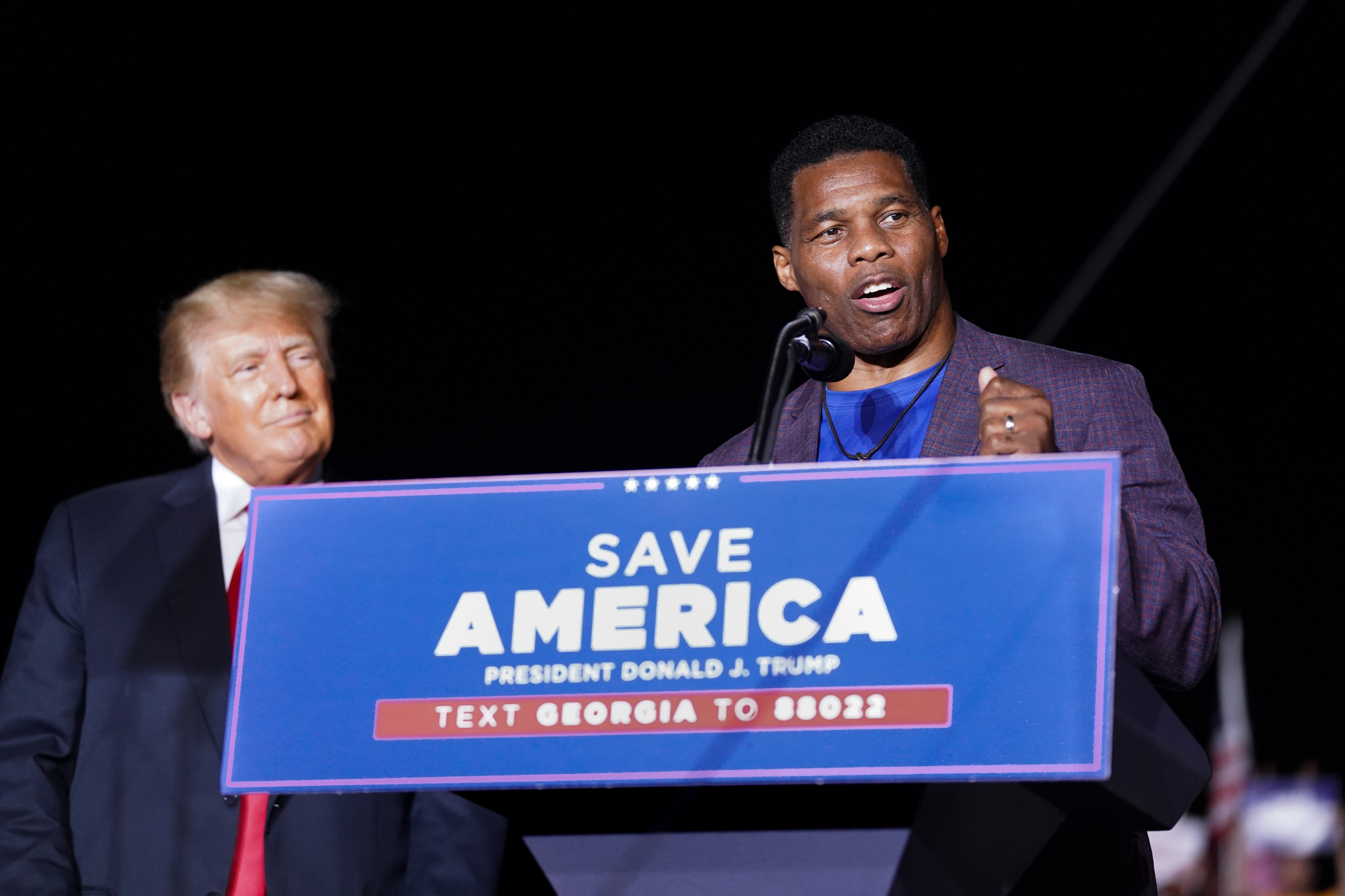 Herschel Walker received endorsement of former president Donald Trump in September 2021