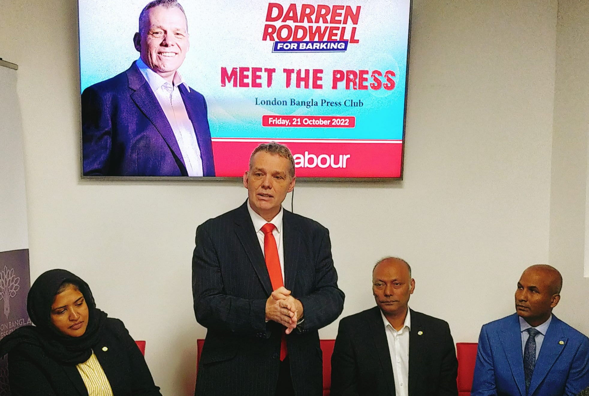 Darren Rodwell speaking at the launch of his campaign to represent Barking as an MP