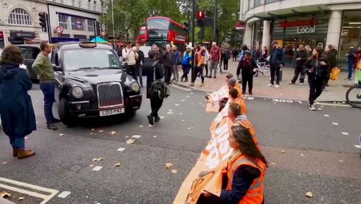 Just Stop Oil activists block London's Holborn junction in latest protest
