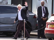 Boris Johnson news – live: Former PM lands in UK as Rishi Sunak leads race to No 10