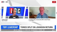 Tory MP Sir Roger Gale says he will ‘resign the whip‘ if Boris Johnson returns as prime minister