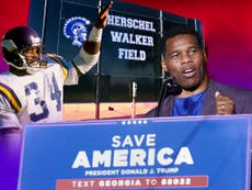 To many in football-mad rural Georgia Herschel Walker is a hero – to others he’s a hypocrite