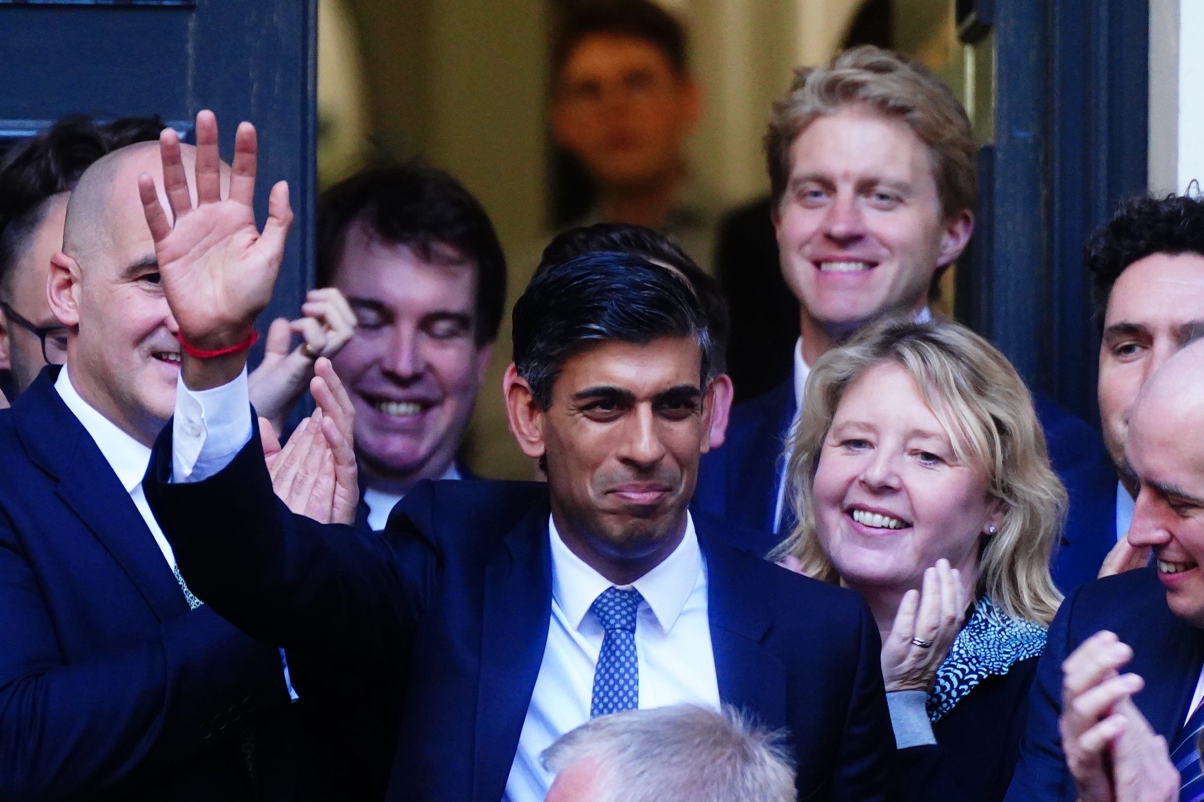 Rishi Sunak gave a speech at Conservative Party headquarters (Victoria Jones/PA)