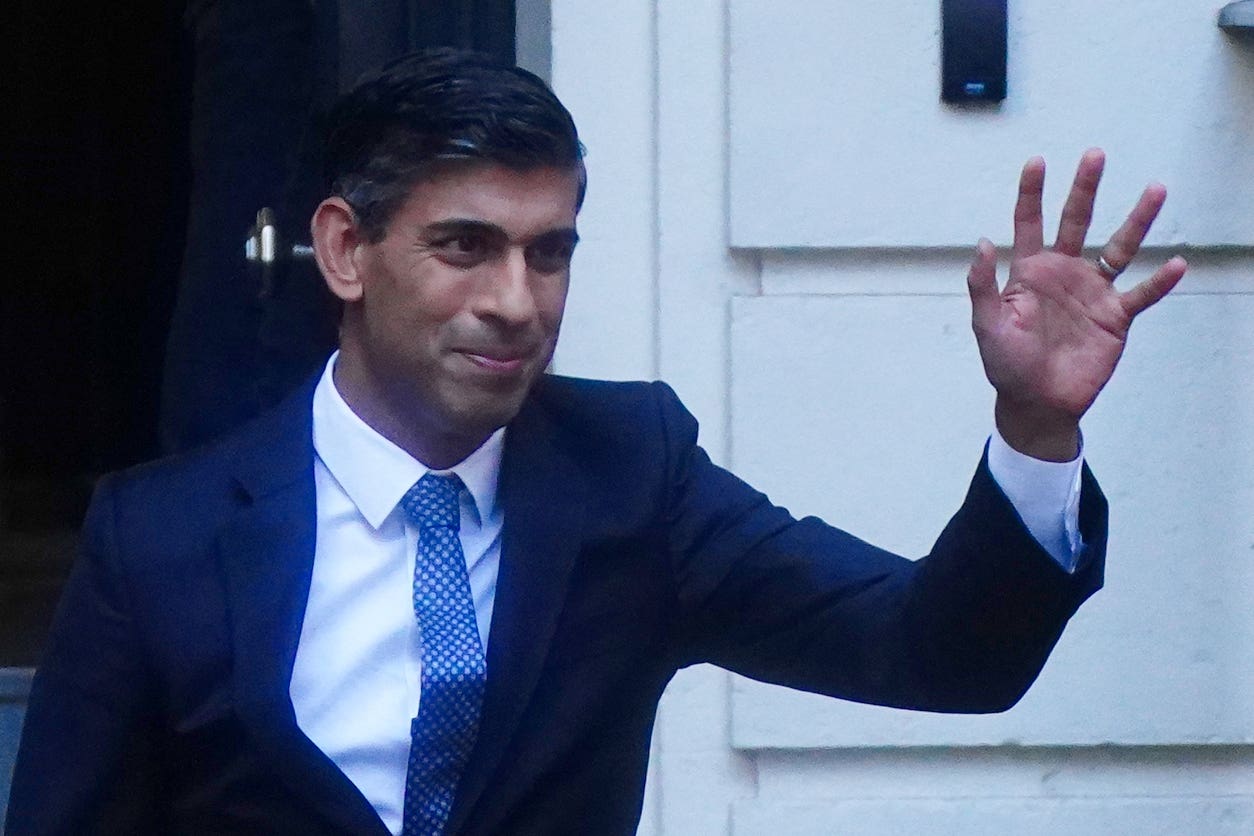 Rishi Sunak will enter No 10 on Tuesday (Victoria Jones/PA)