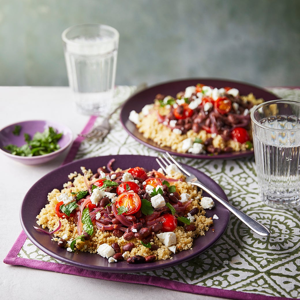 Nigella Lawson’s Feta, Black Bean and Clementine Couscous