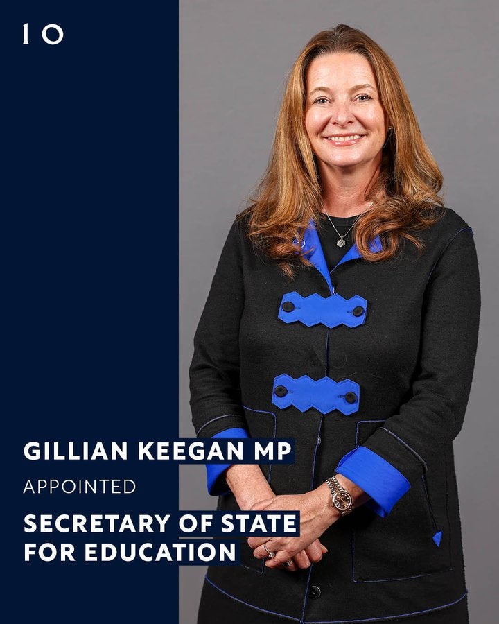 Gillian Keegan is the new education secretary