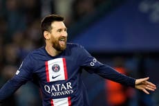 Lionel Messi leads PSG to huge win over Maccabi Haifa and Champions League progress