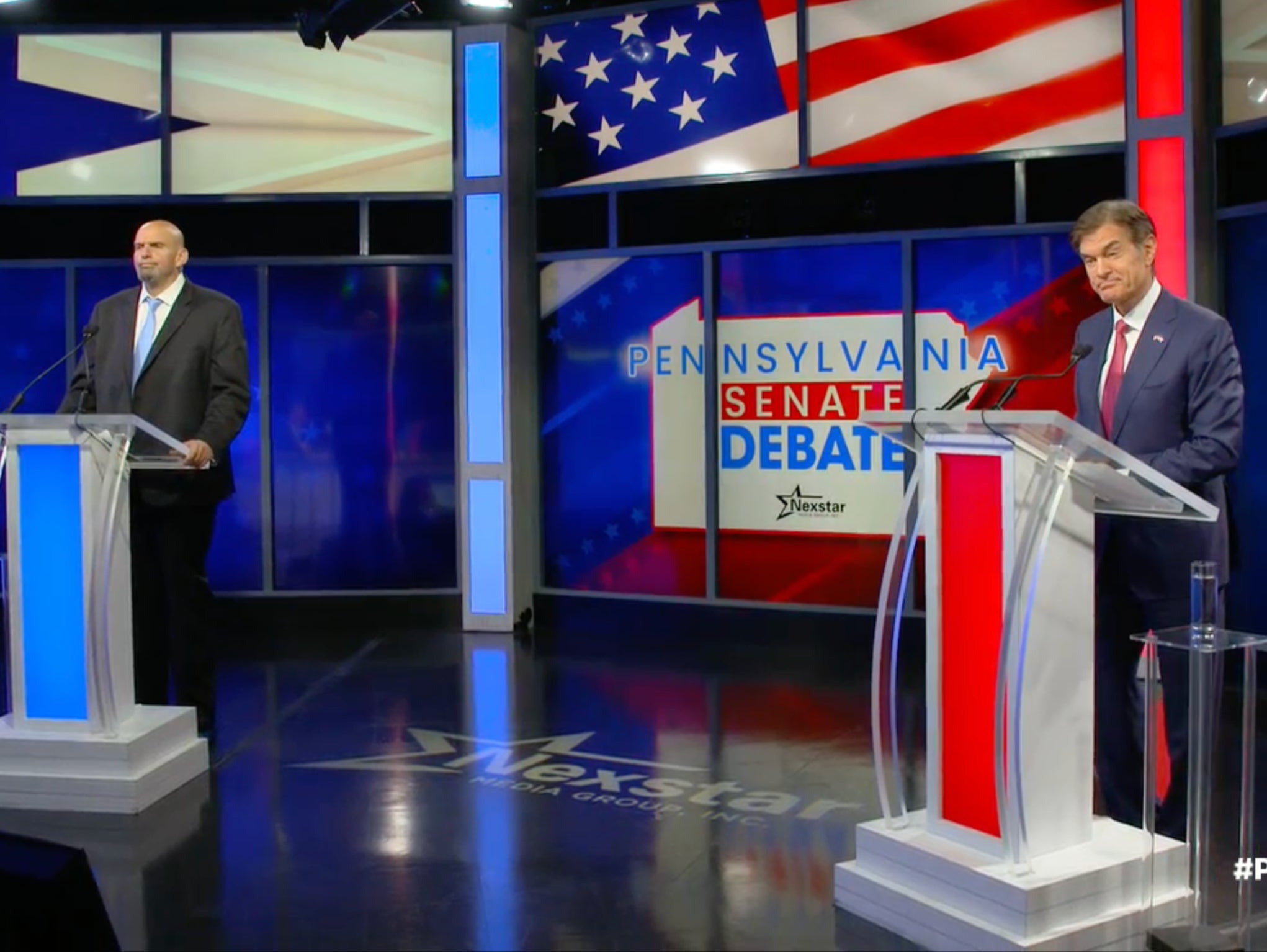 John Fetterman and Mehmet Oz debate ahead of election for US Senate seat in Pennsylvania