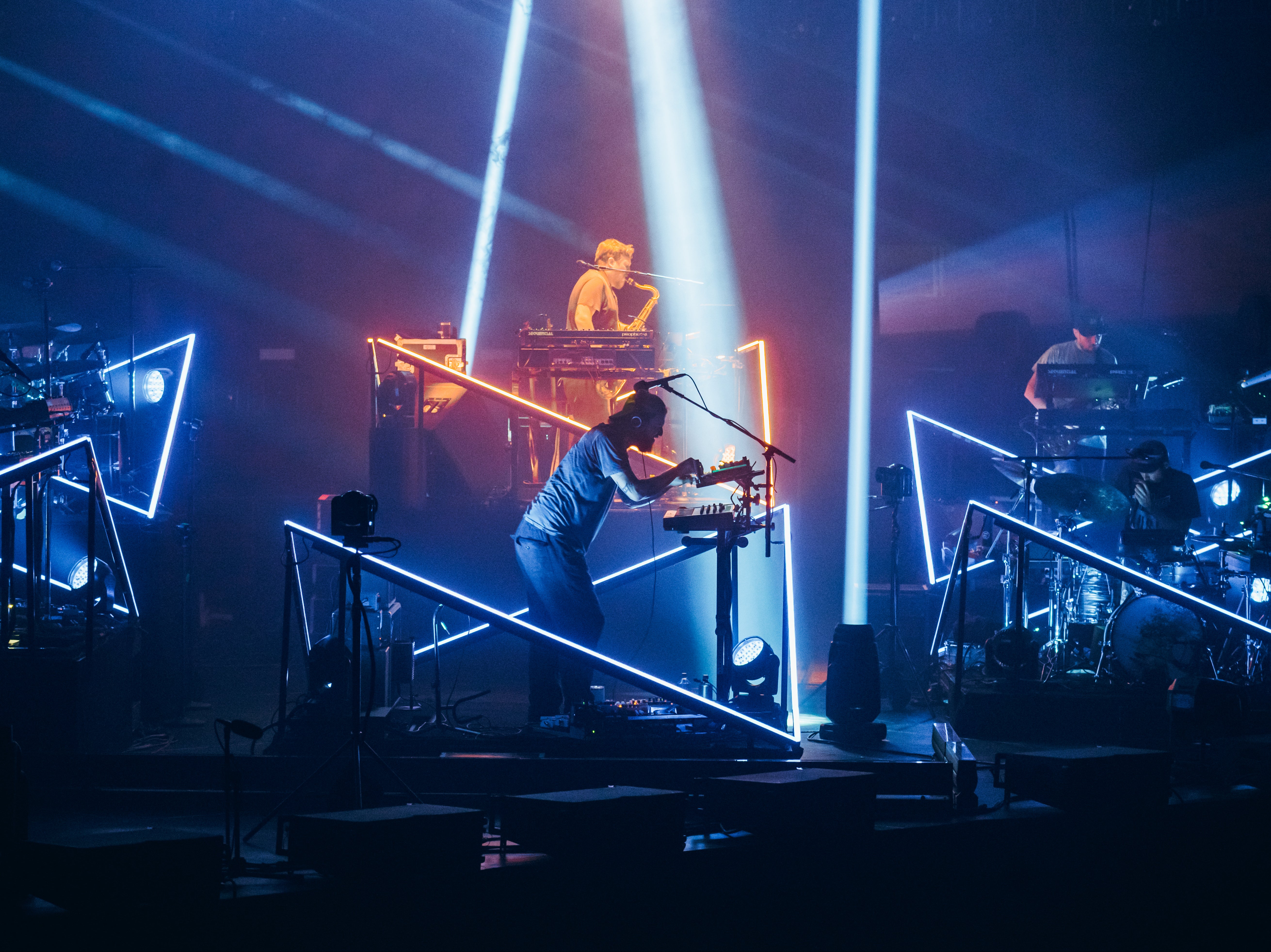 The man machine: Bon Iver performing at Wembley Arena