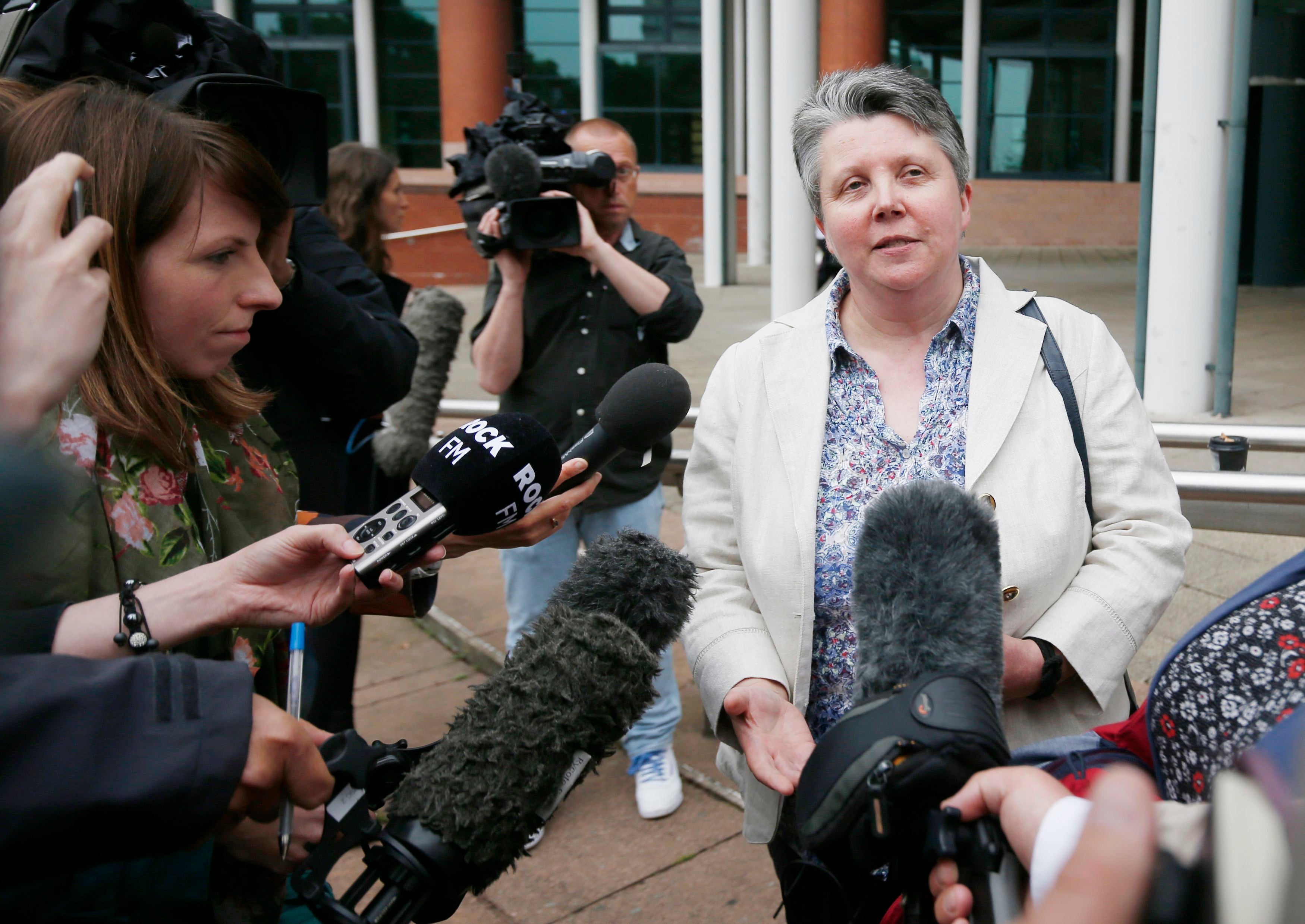 Fiona McClay, mother of zoo keeper Sarah McClay, outside Preston Crown Court where South Lakes Safari Zoo in Dalton-in-Furness, Cumbria, was fined £255,000 after its employee Sarah was mauled to death by a Sumatran tiger