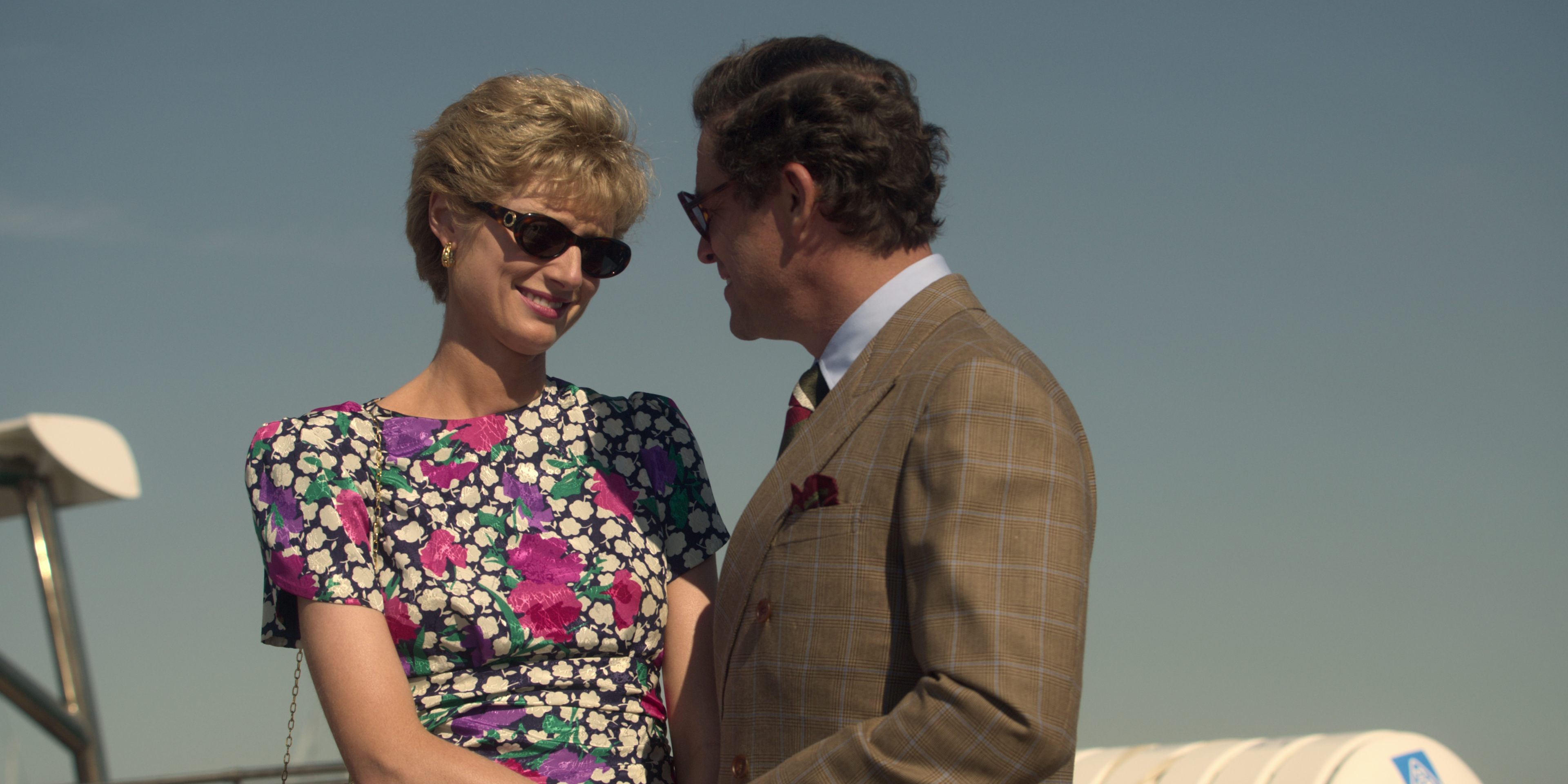 Elizabeth Debicki as Diana in The Crown (left) and Dominic West as the then-Prince Charles (right)