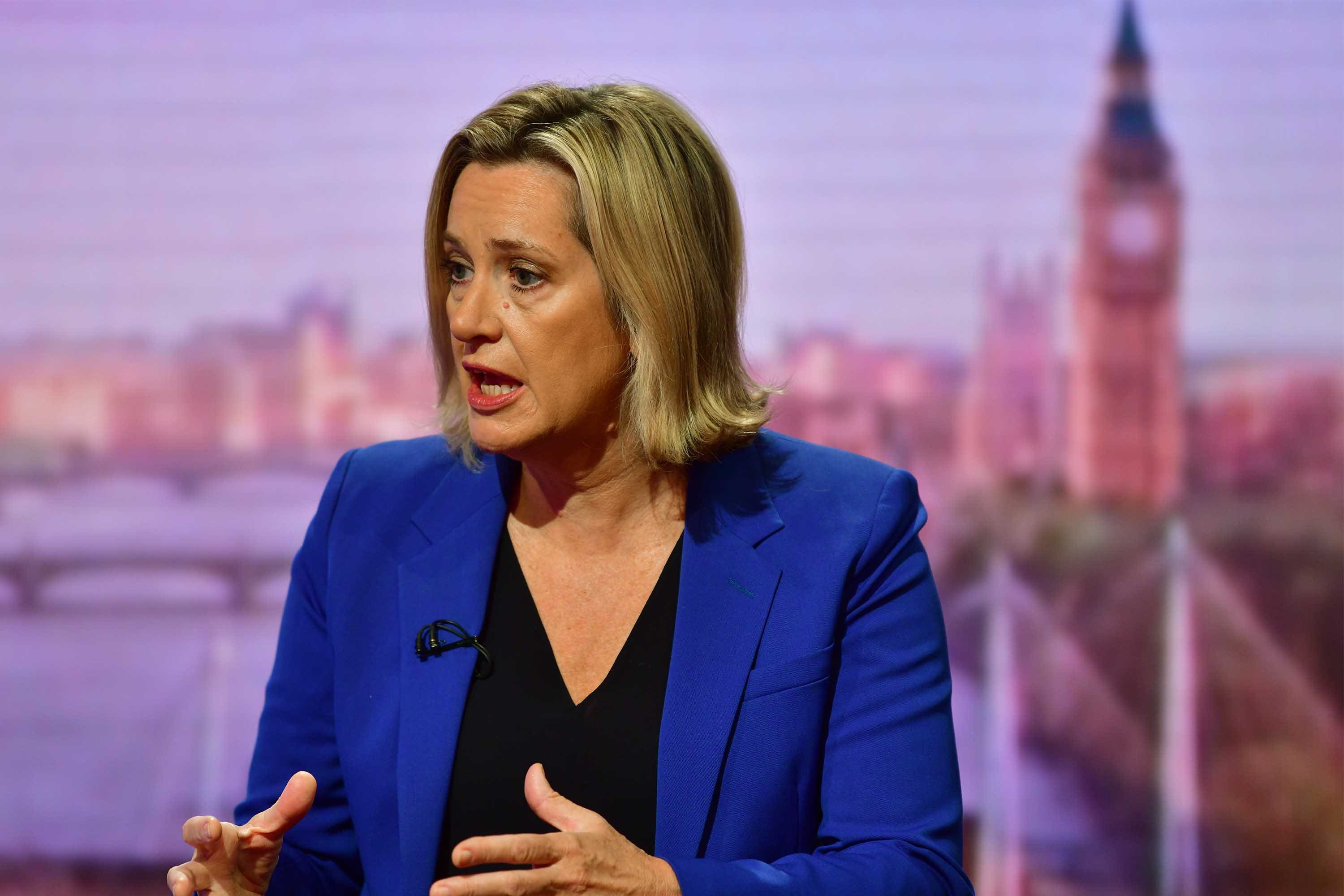 Former home secretary Amber Rudd (Jeff Overs/BBC/PA)