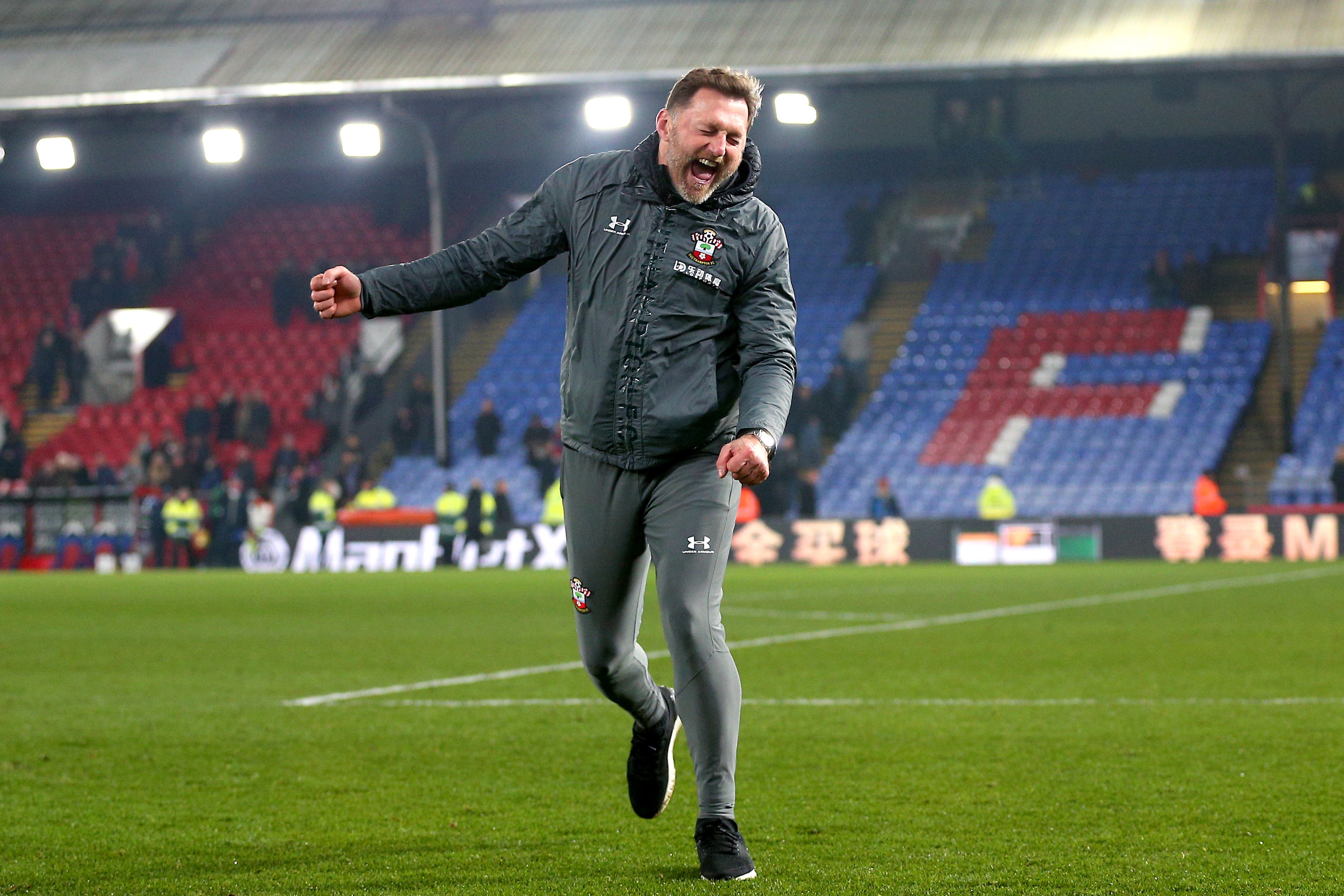 Ralph Hasenhuttl wants more Southampton celebrations at Crystal Palace (Nigel French/PA)