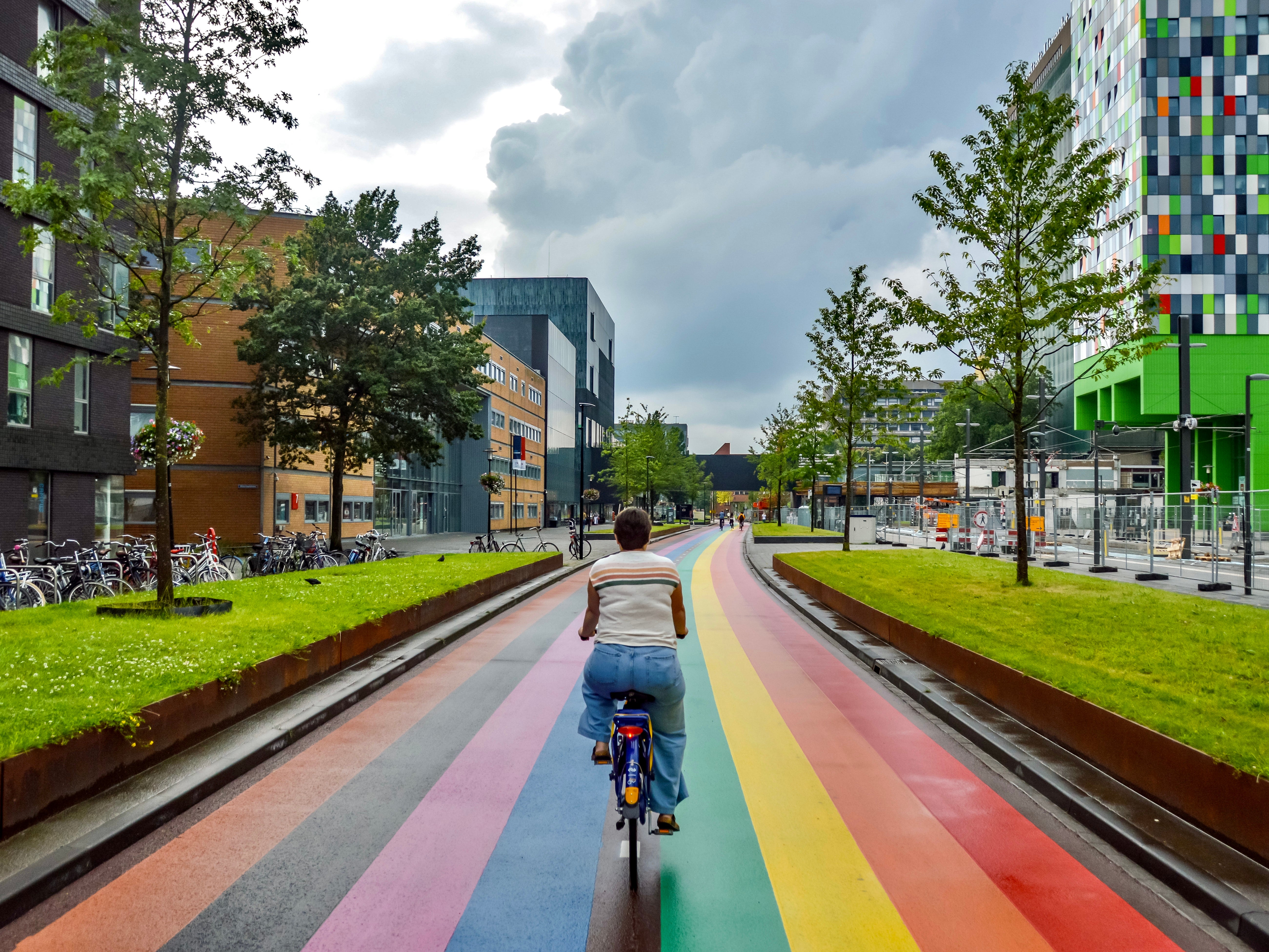 Cycling the Utrecht Rainbow Cycle Path