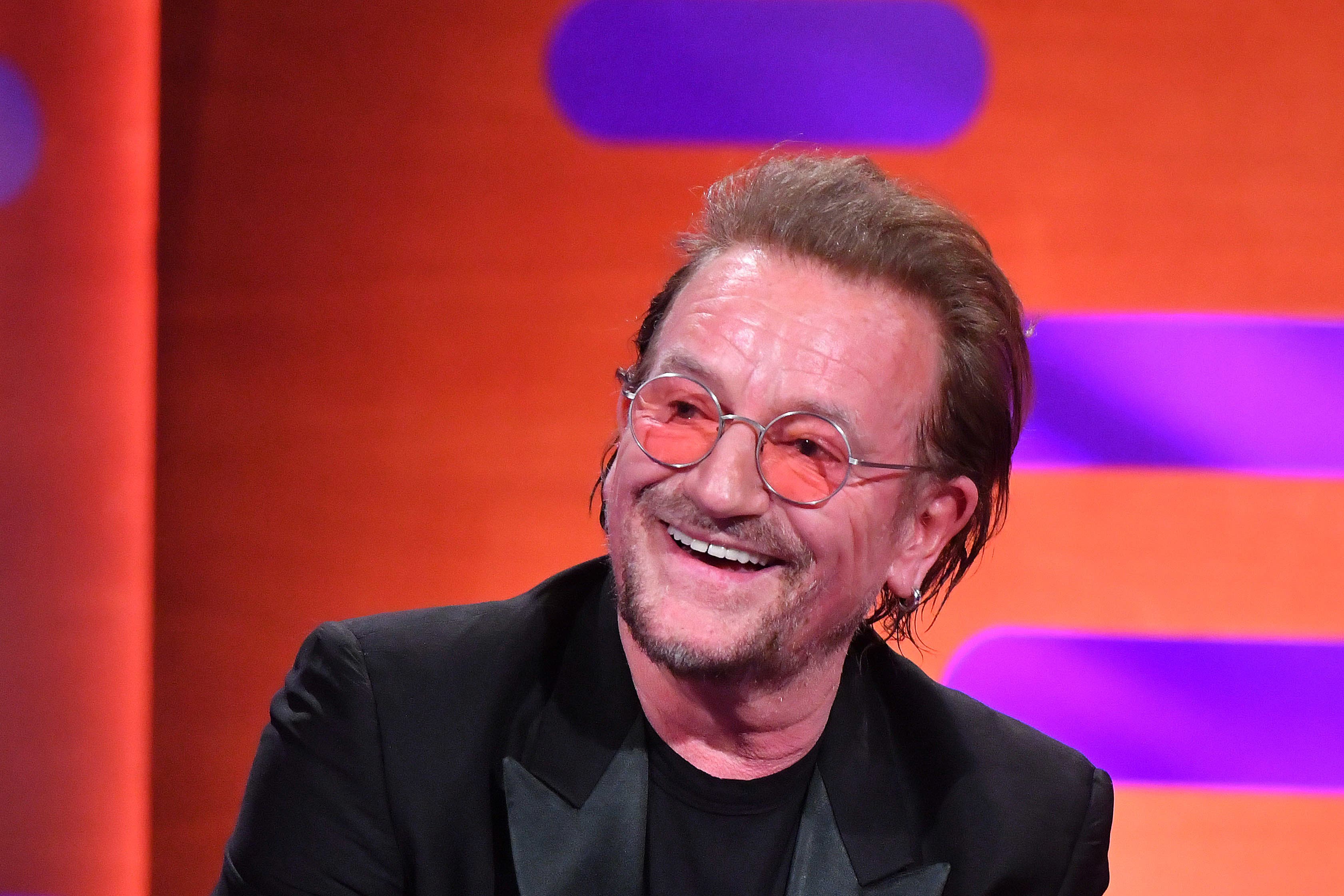 Bono during filming for the Graham Norton Show (Matt Crossick/PA)