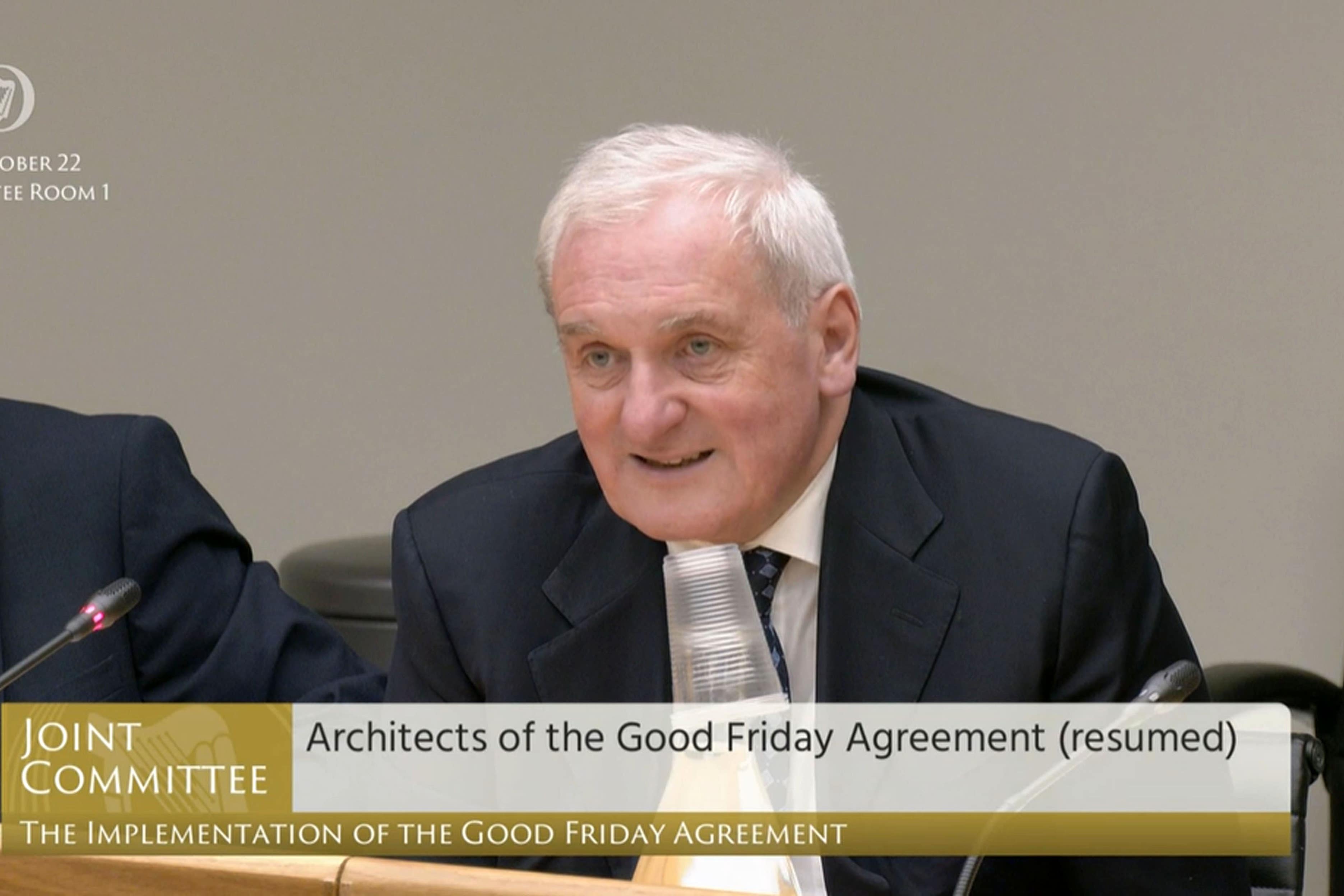 Former Taoiseach Bertie Ahern (Oireachtas TV/PA)