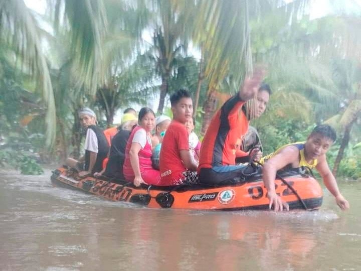 Rescue operations amid tropical storm Paeng n Sultan Kudarat province, Philippines