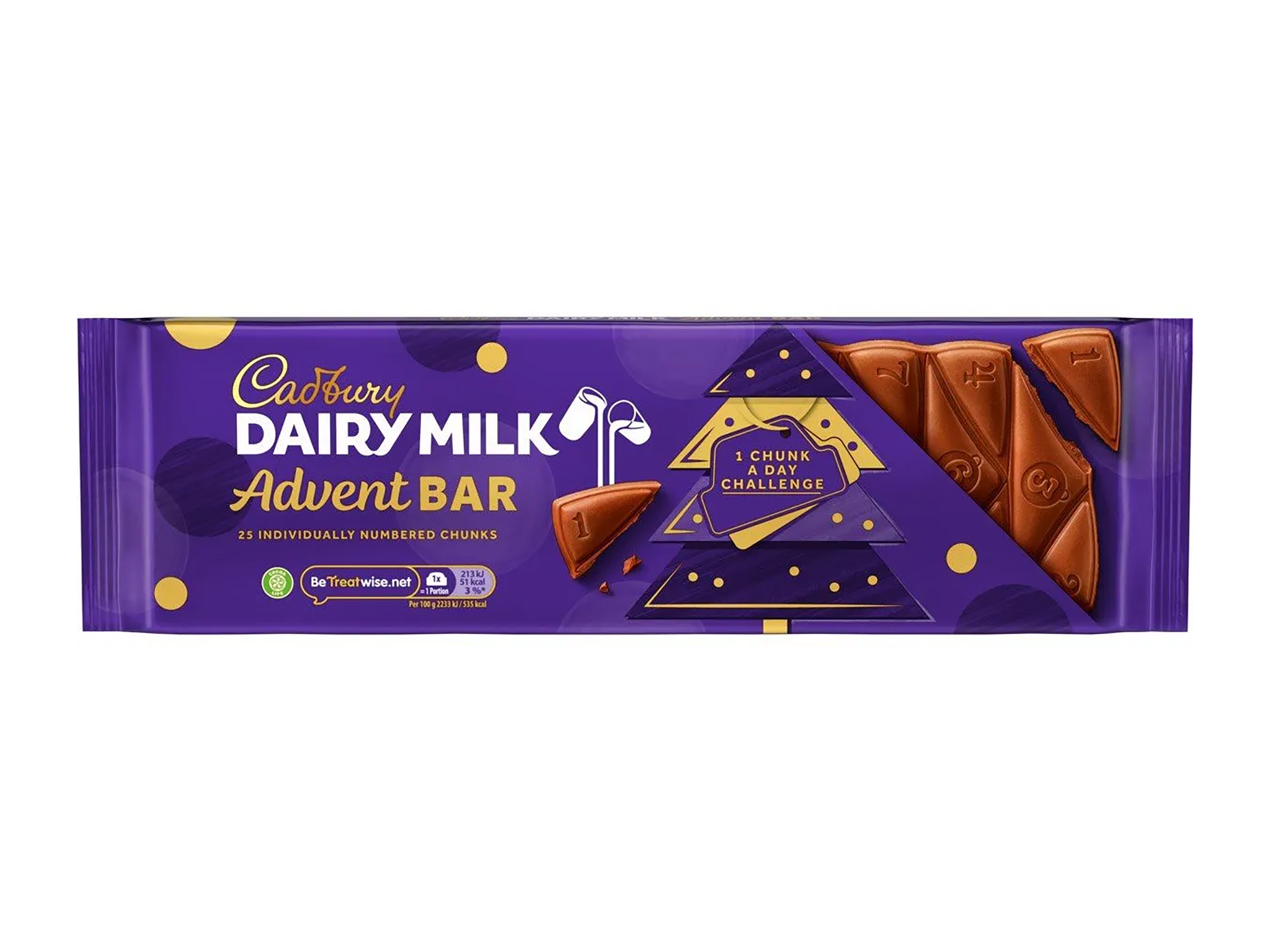 Cadbury dairy milk advent tablet