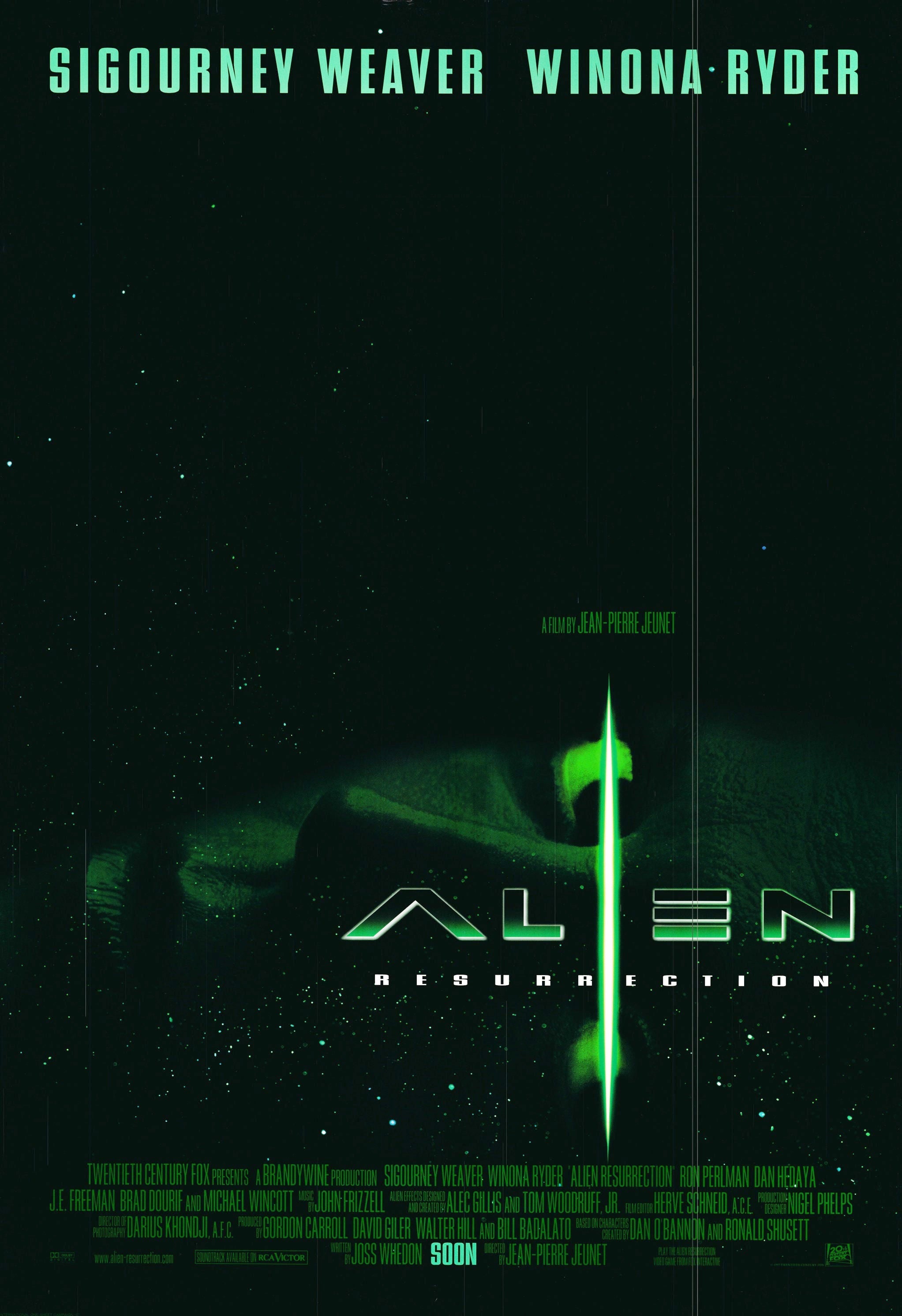 The original poster artwork for ‘Alien Resurrection’