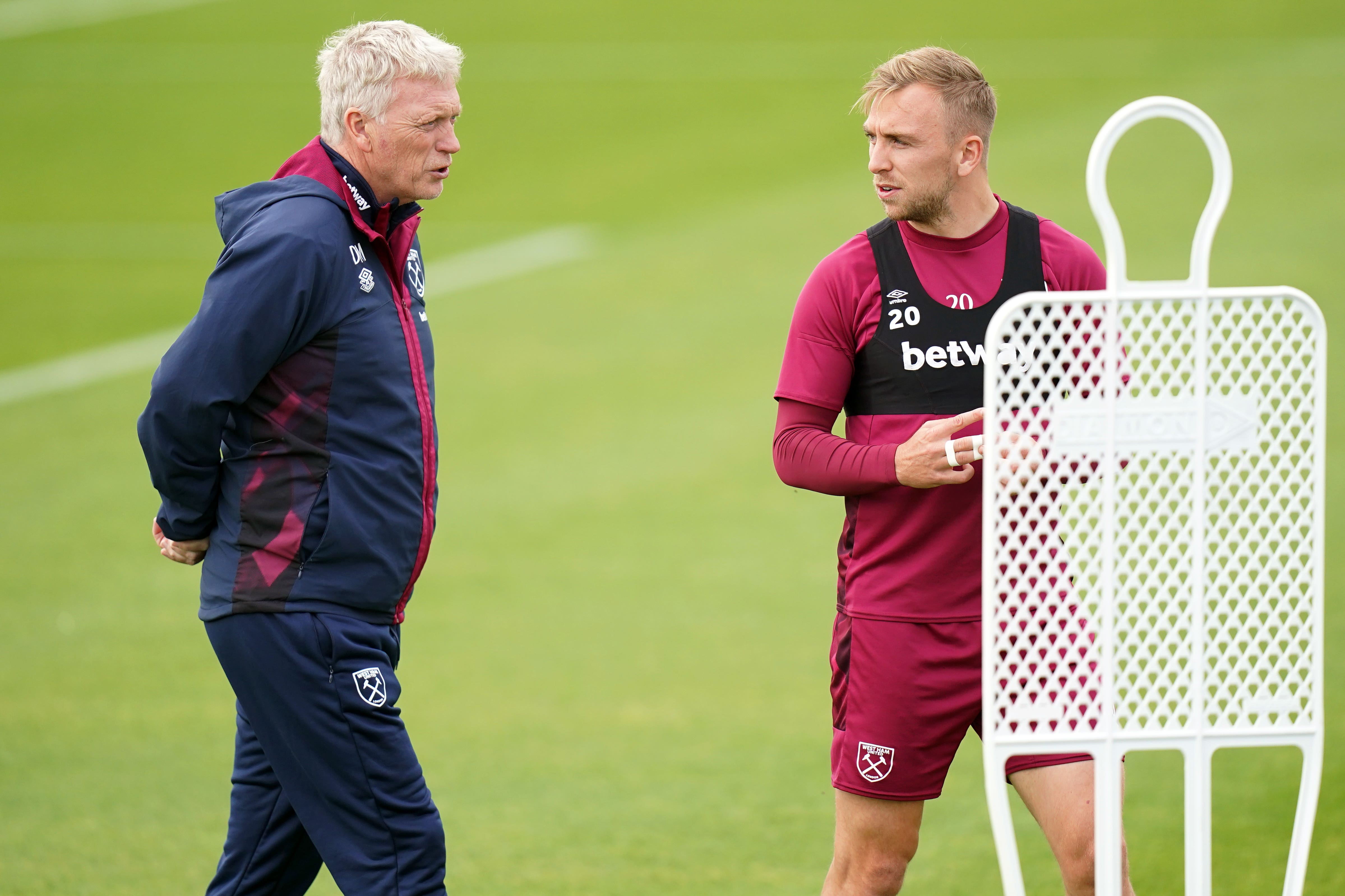 Jarrod Bowen is back in light training (Adam Davy/PA)