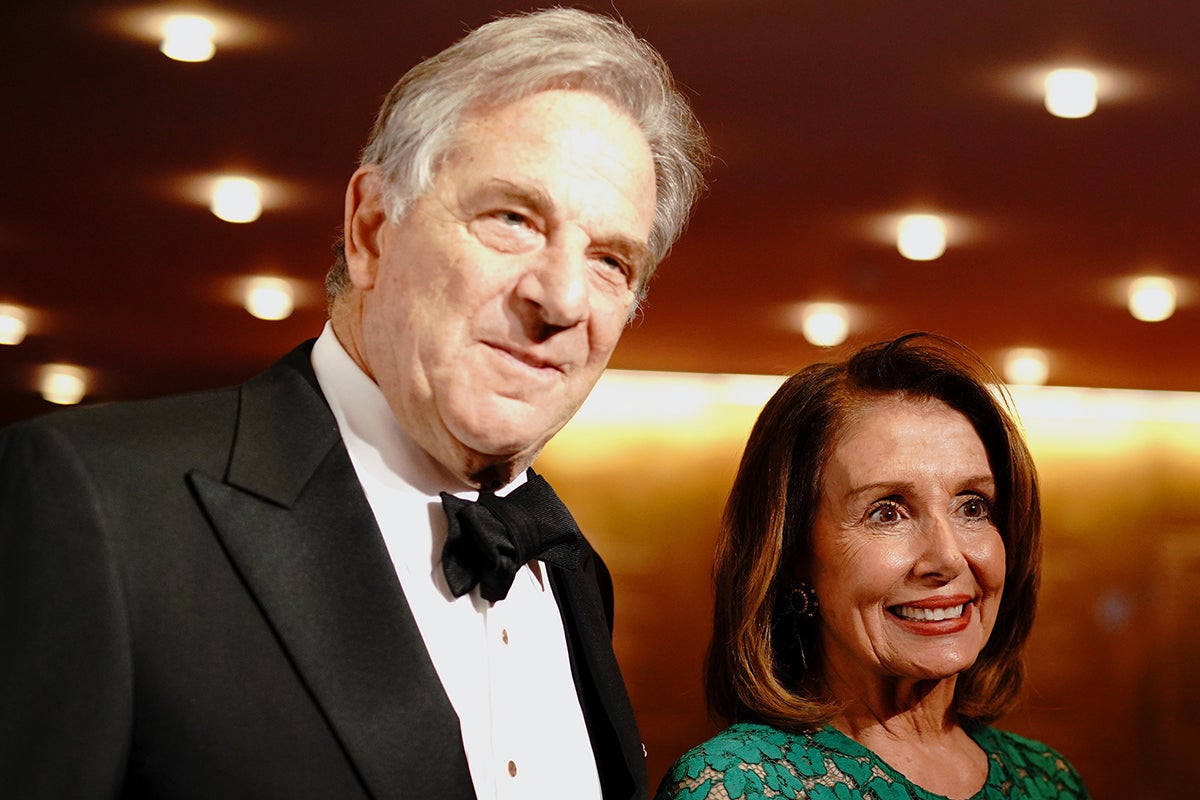 Paul Pelosi, pictured with his wife Nancy, underwent surgery for a fractured skull