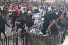 Footage shows woman being hit with gas canister at Notting Hill Carnival