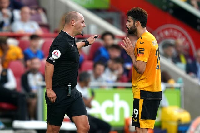 Diego Costa was sent off by Bobby Madley (John Walton/PA)