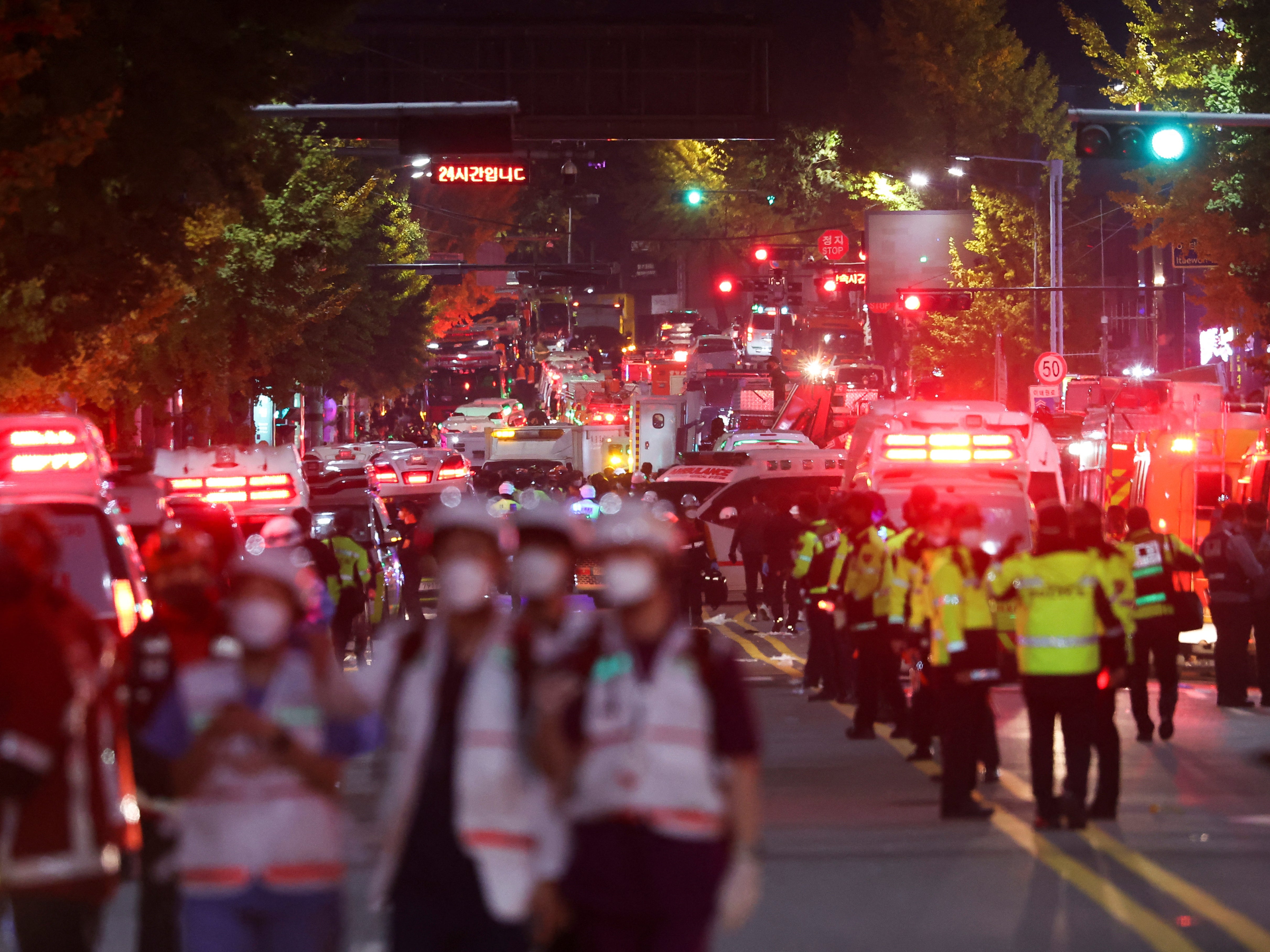 The easing of Covid restrictions meant thousands had gone out to celebrate Halloween