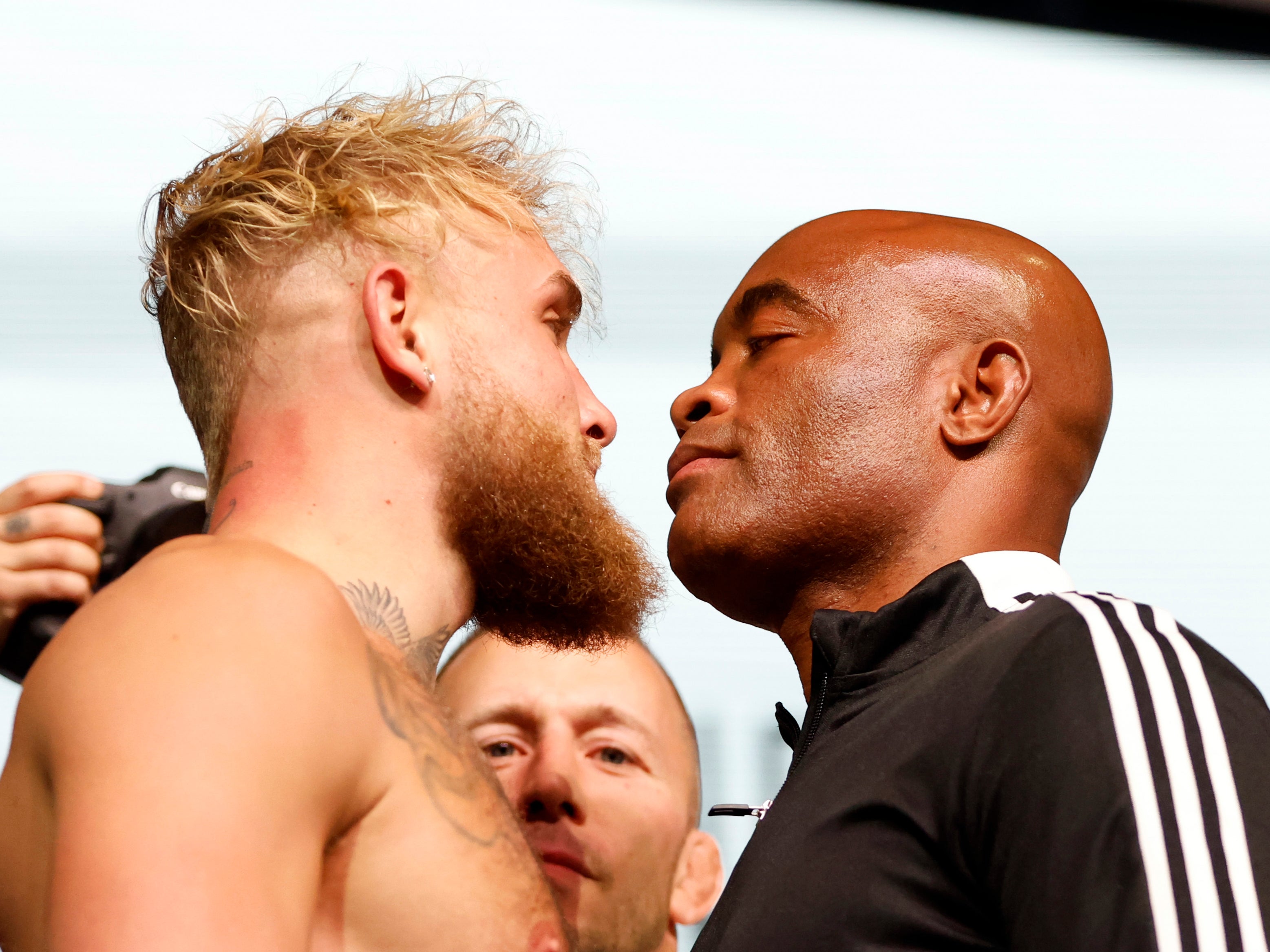 Jake Paul (left) and Anderson Silva’s face-off was hosted by ‘GSP’