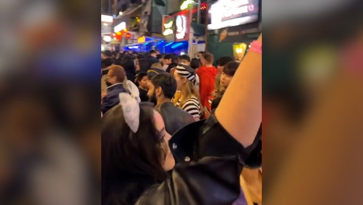 Seoul Halloween parade: Video shows densely packed crowd panicking moments before deadly stampede