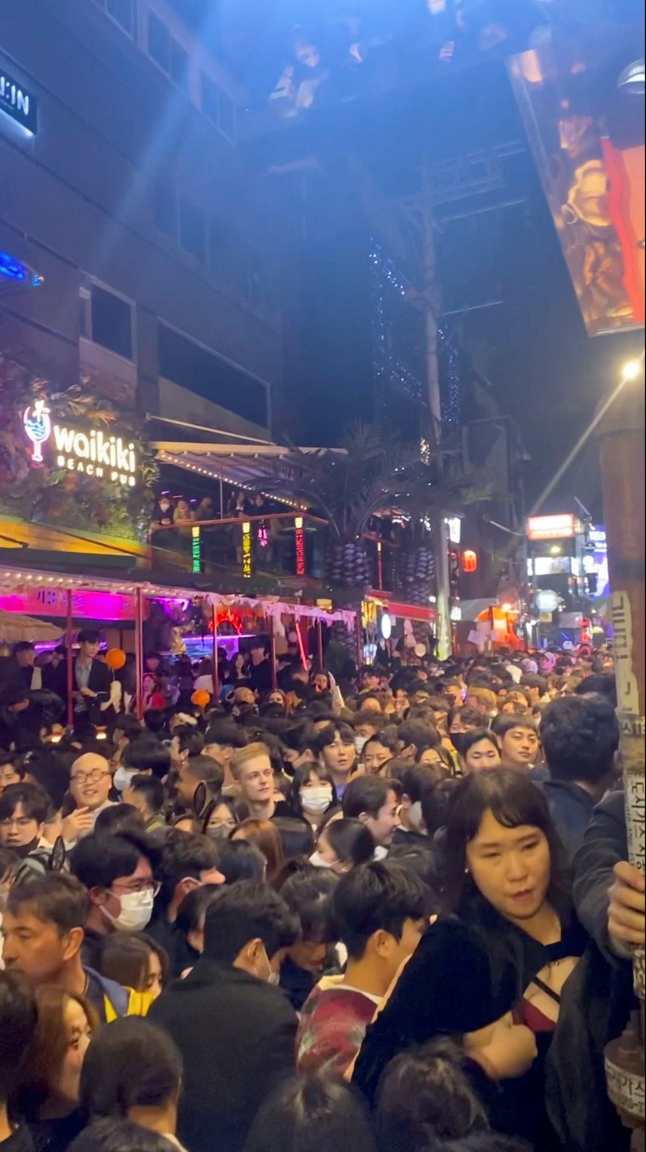 Video from the scene shows how dense the crowd was