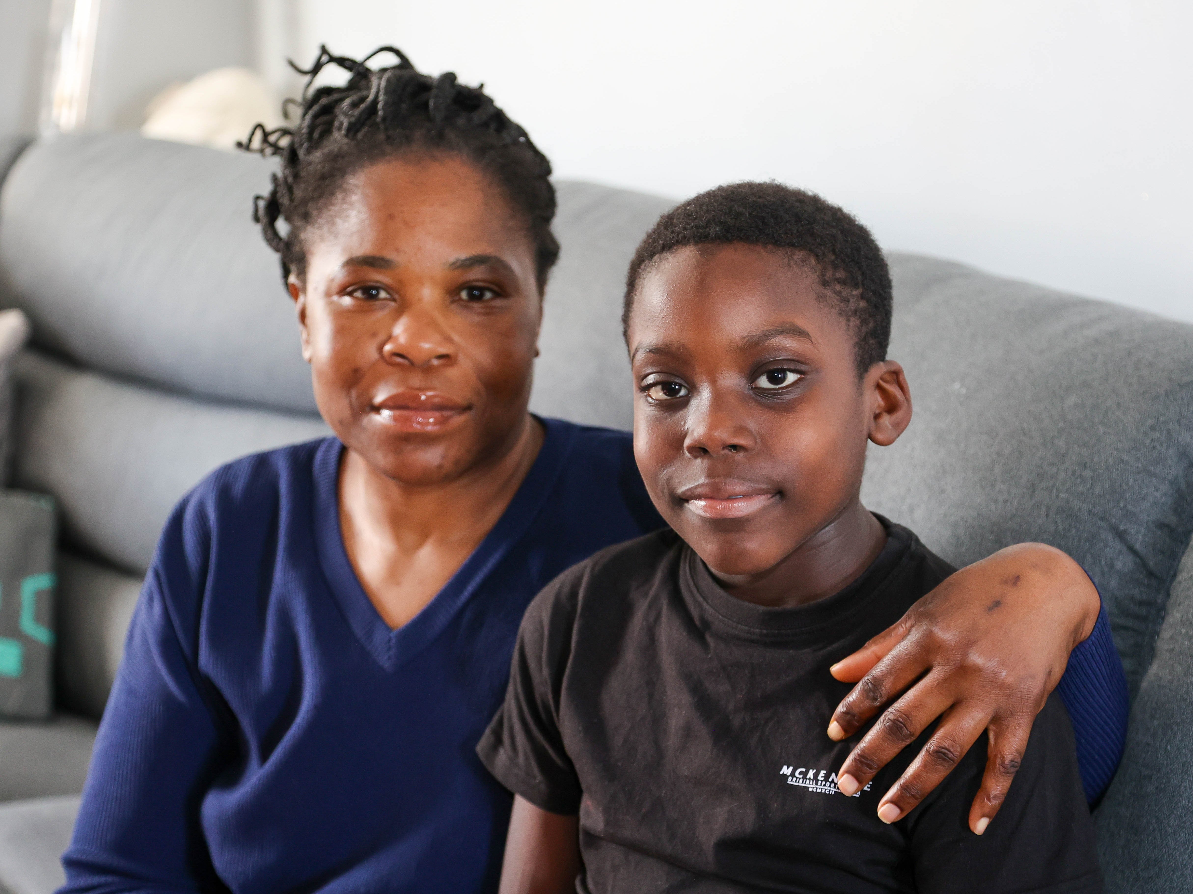 Christine Borton with her son Dayjanta Samuels