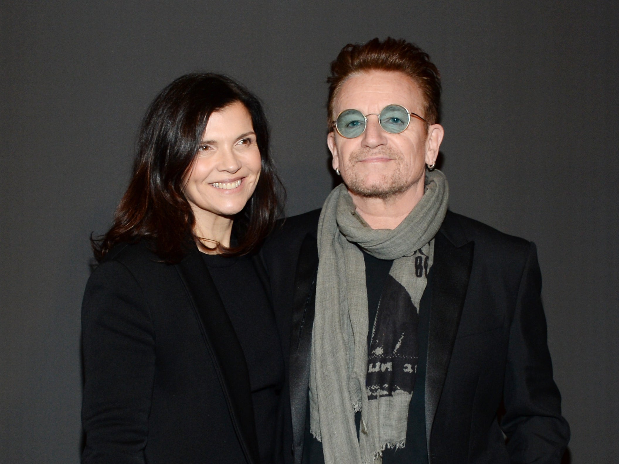 Bono and Ali Hewson attend the Dior Homme Menswear Fall/Winter 2017-2018 show as part of Paris Fashion Week on January 21, 201