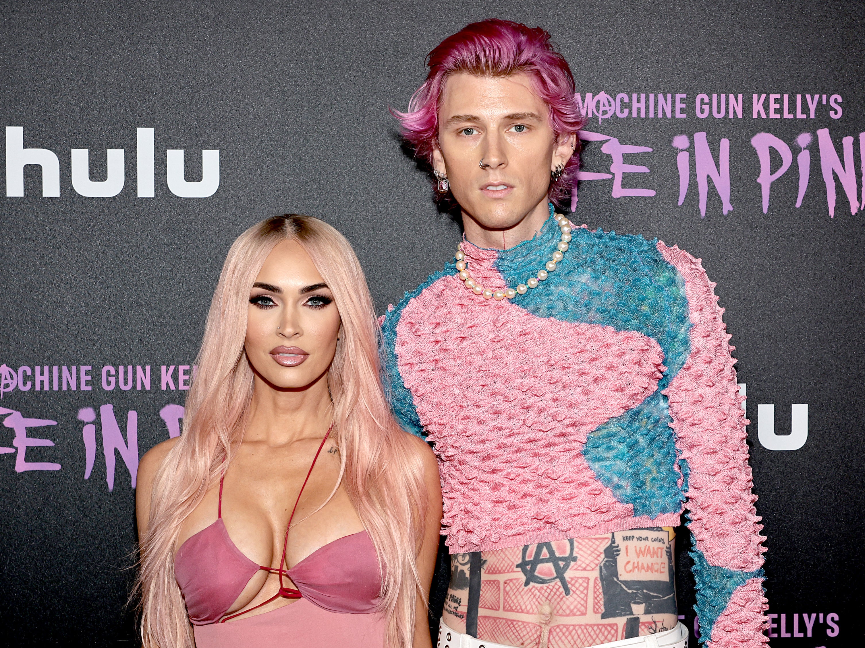 Megan Fox and Colson Baker ‘Machine Gun Kelly’ attend ‘Machine Gun Kelly's Life In Pink’ premiere on 27 June 2022 in New York City